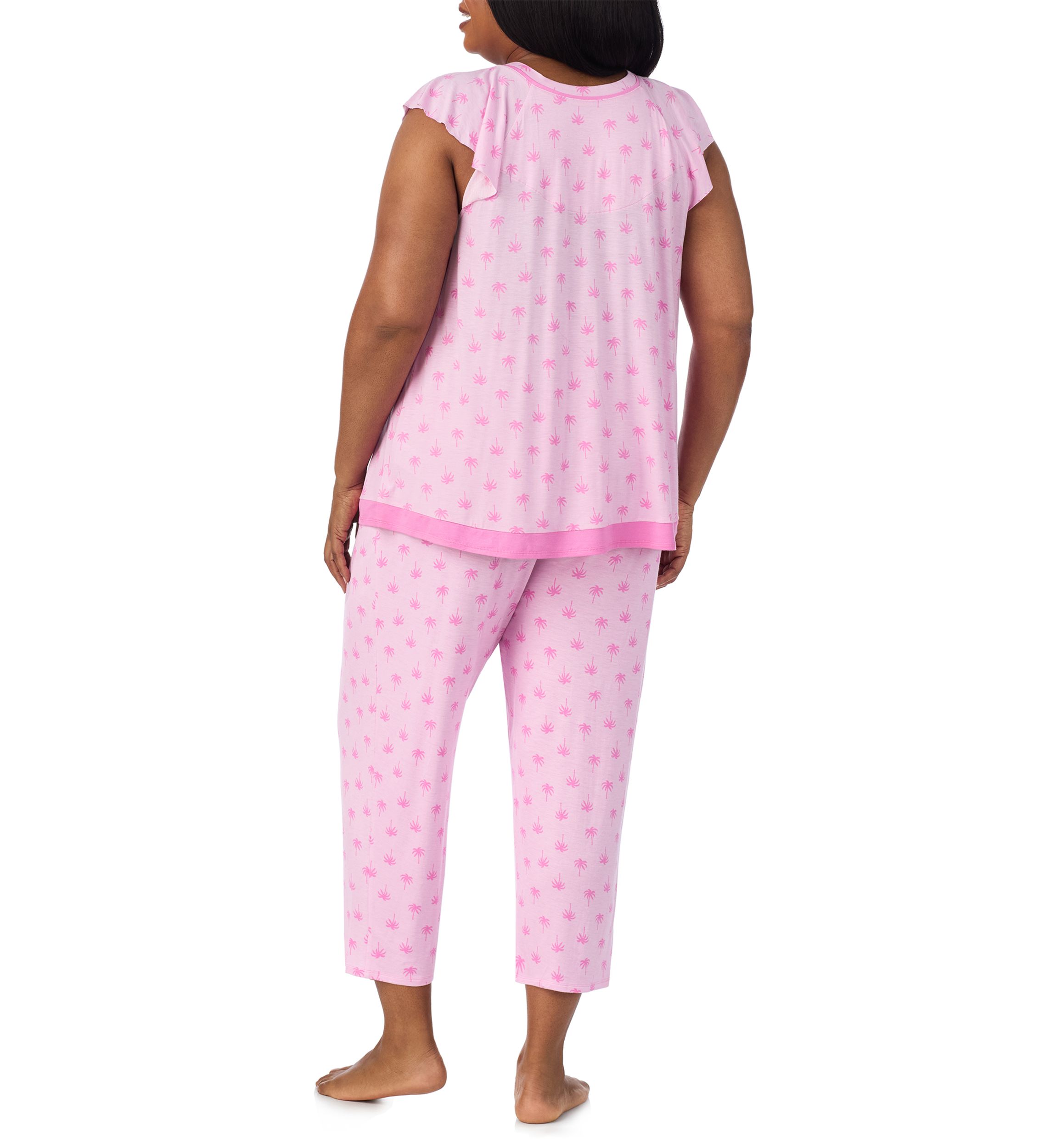 Cropped Printed Pajama Set