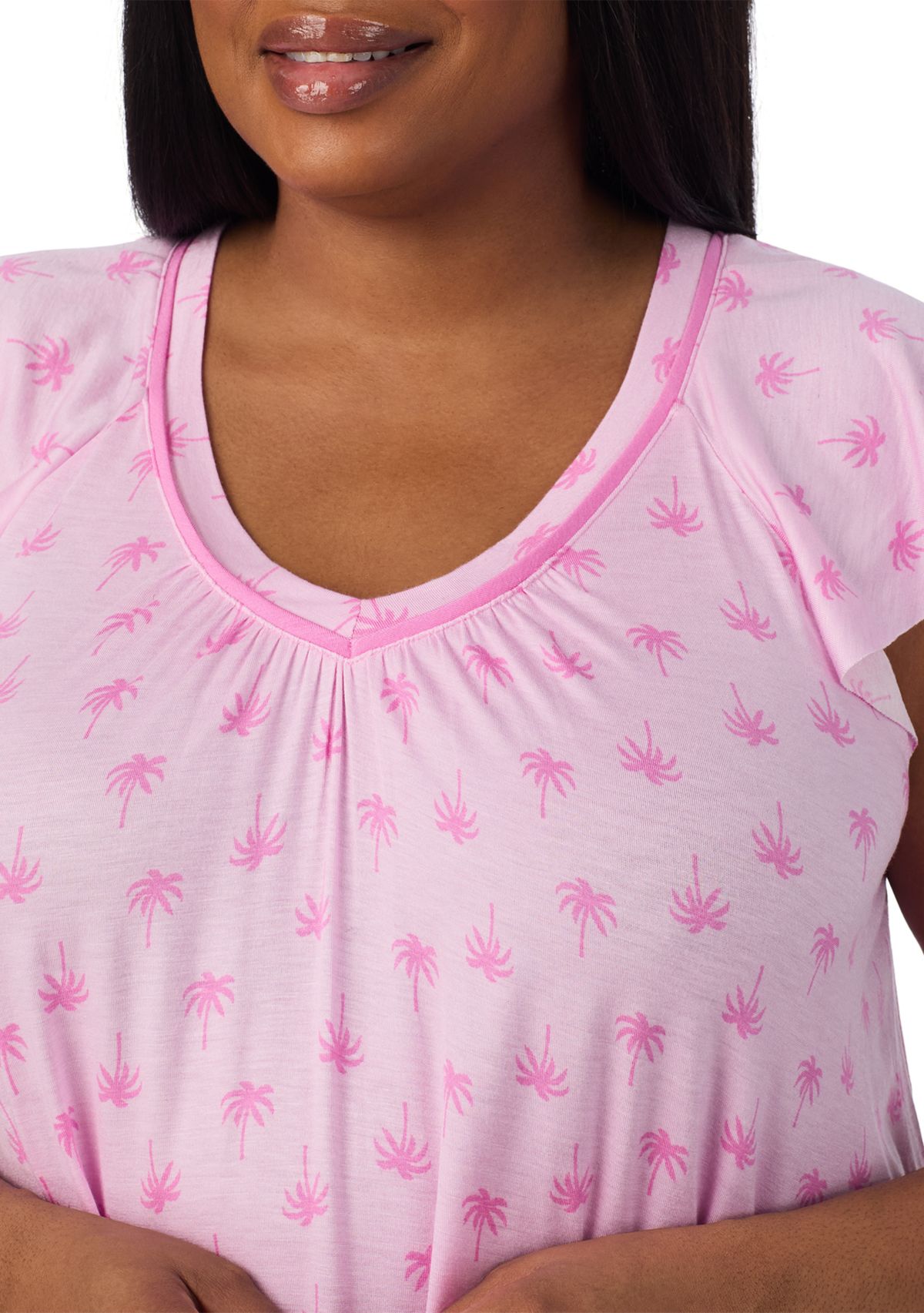 Cropped Printed Pajama Set