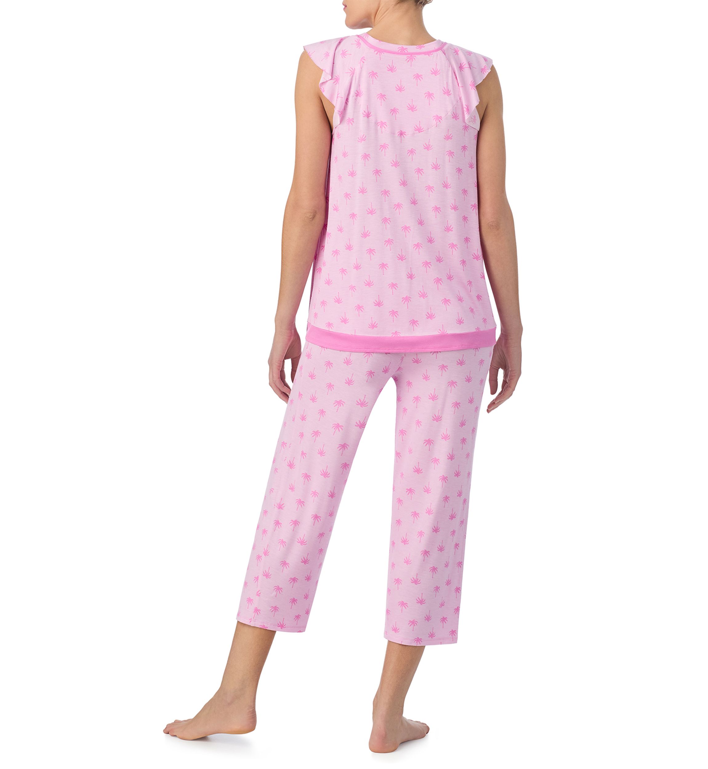 Cropped Printed Pajama Set