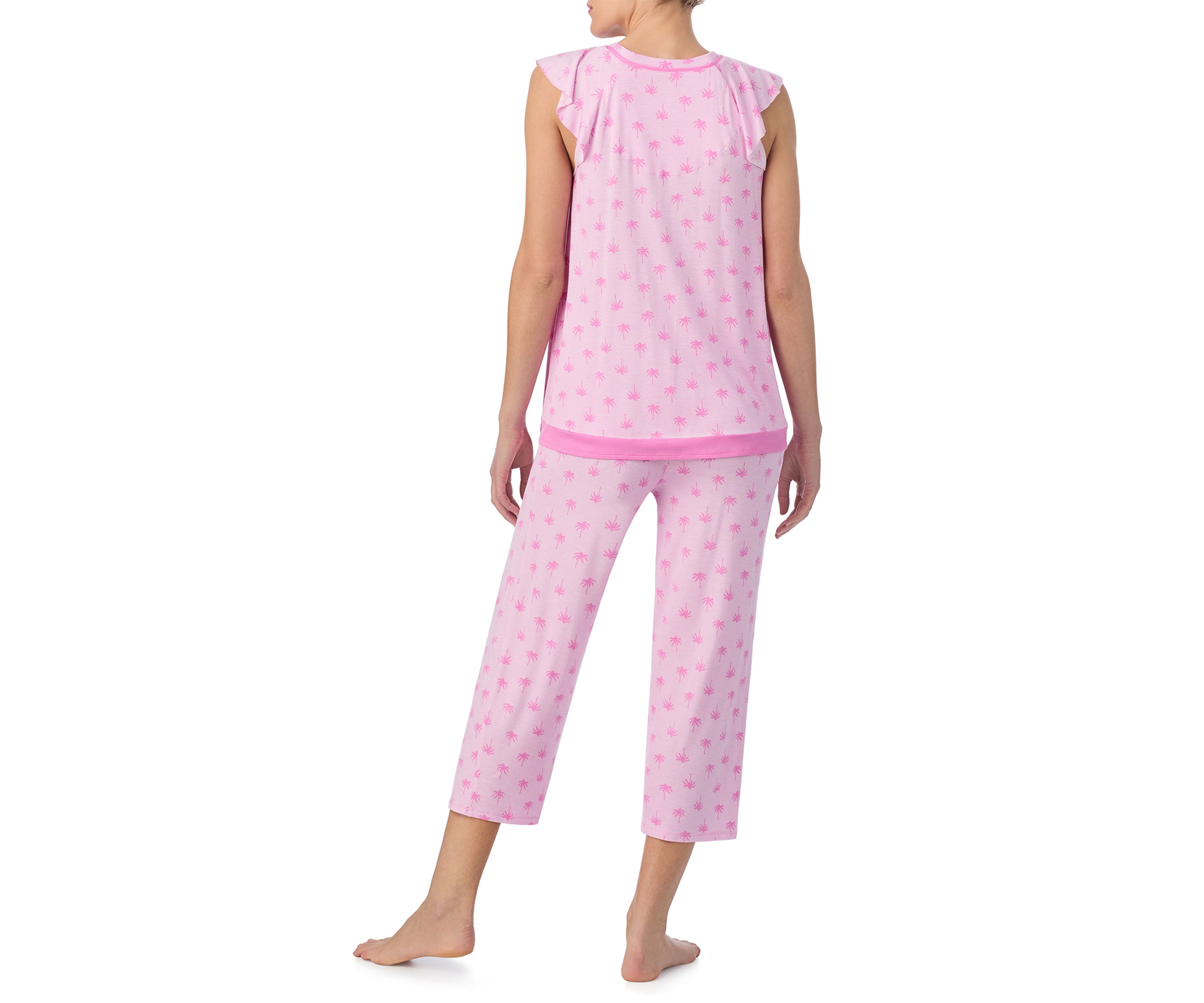 Cropped Printed Pajama Set
