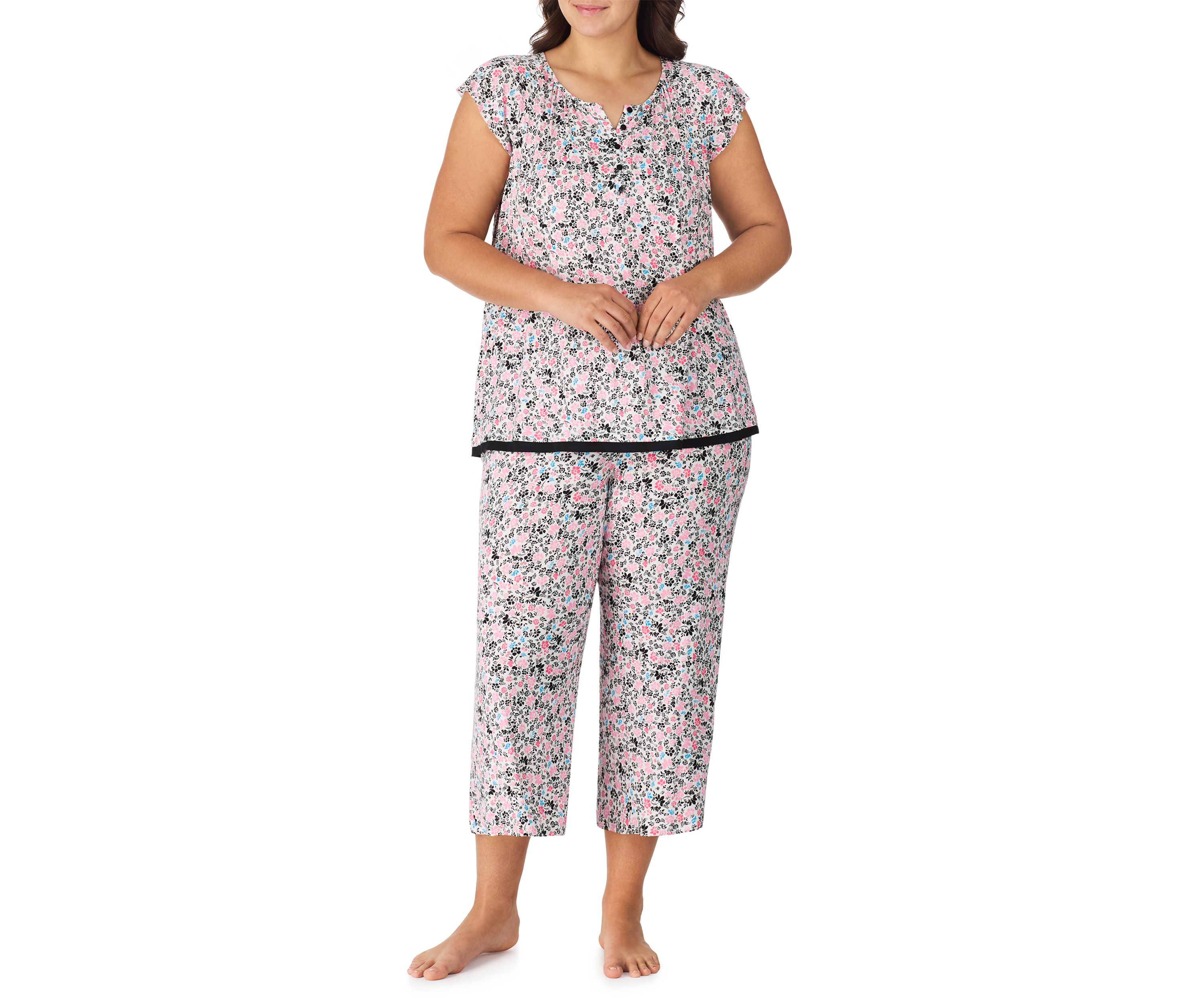 Plus Size Printed Pajama Set