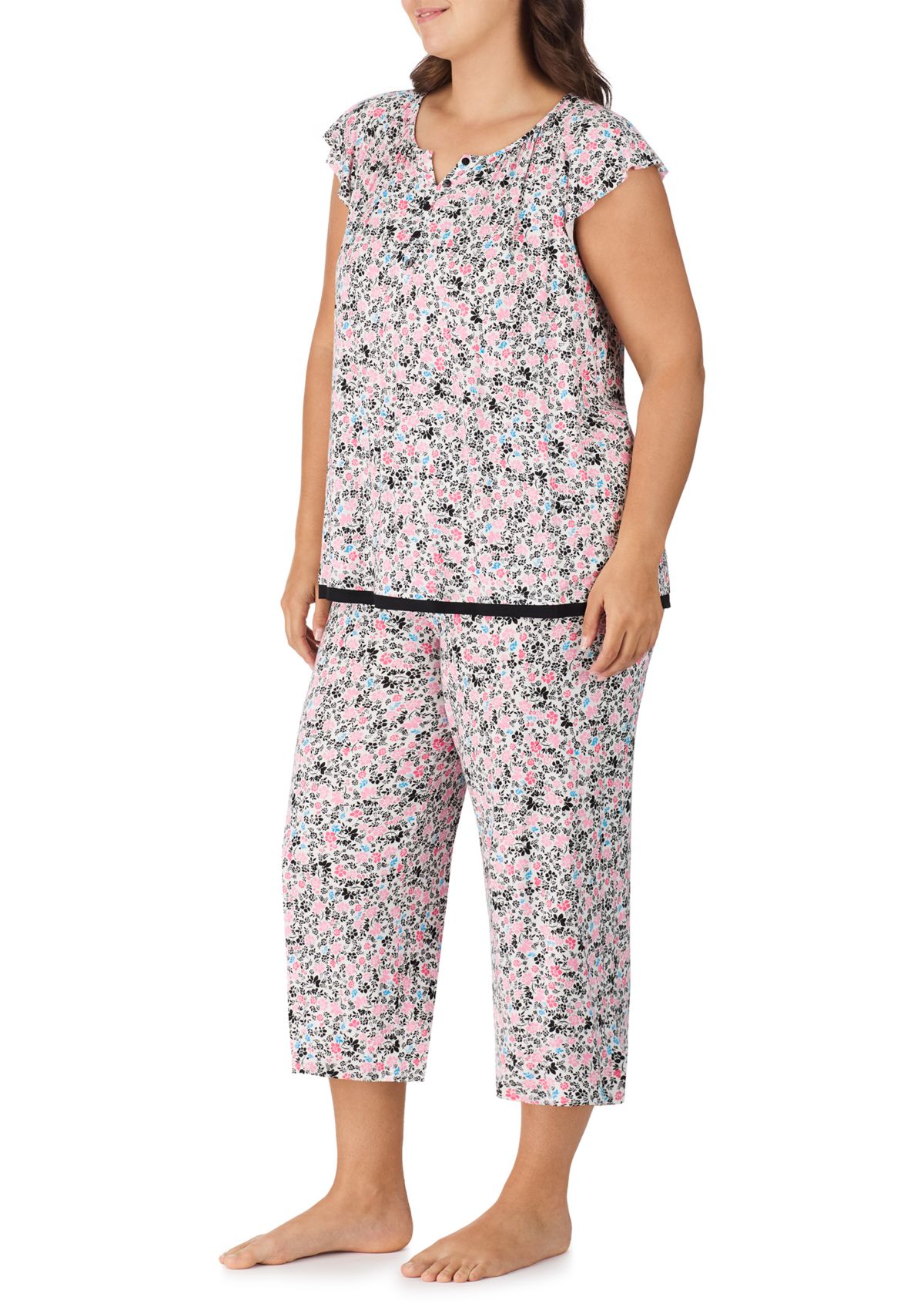 Plus Size Printed Pajama Set