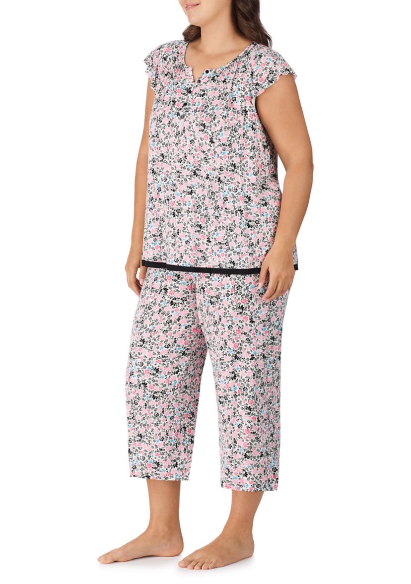 Plus Size Printed Pajama Set