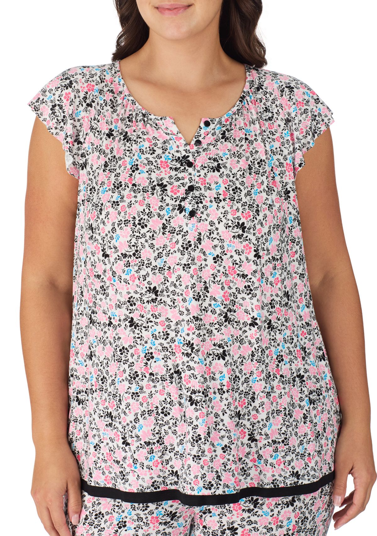 Plus Size Printed Pajama Set