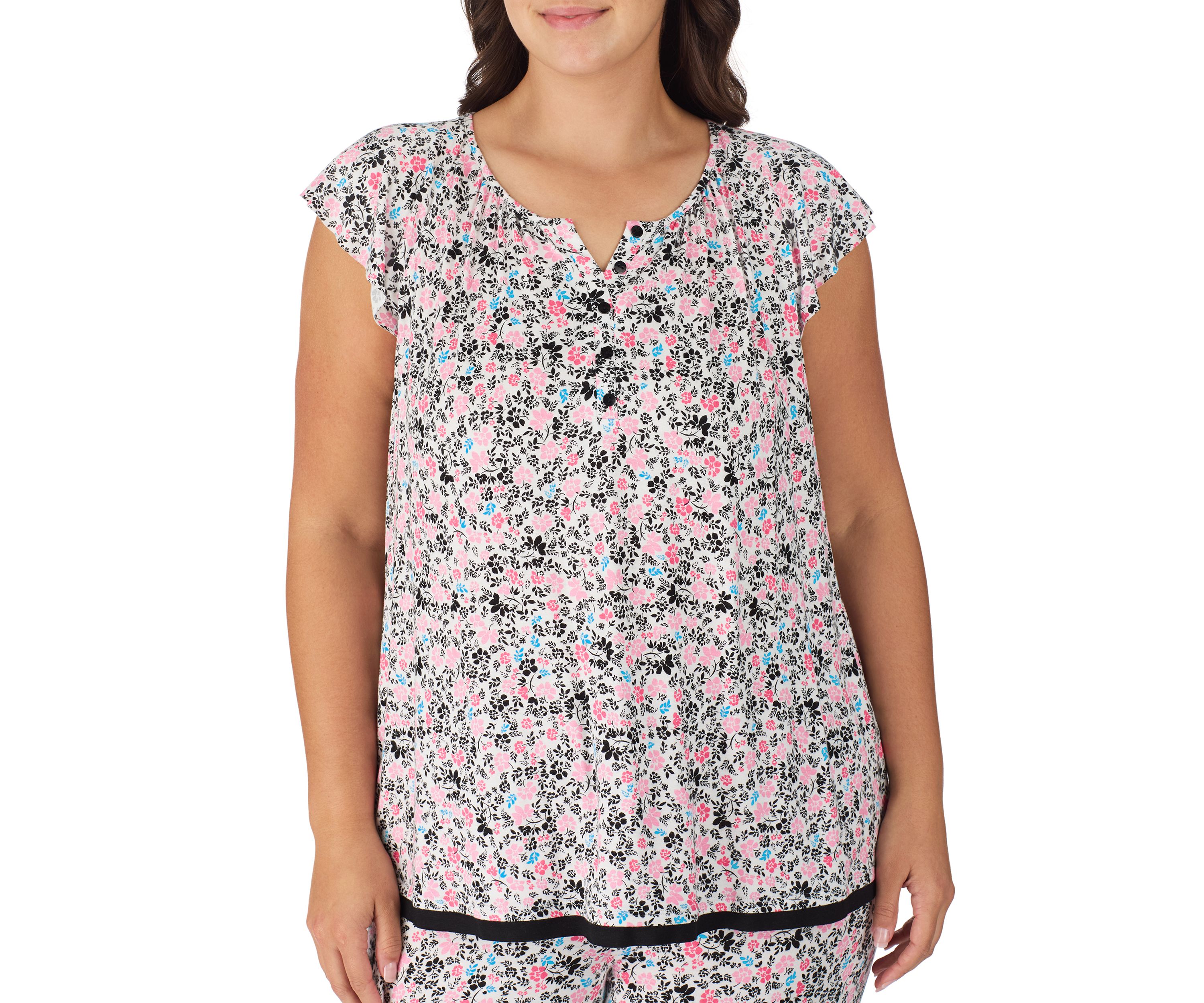 Plus Size Printed Pajama Set