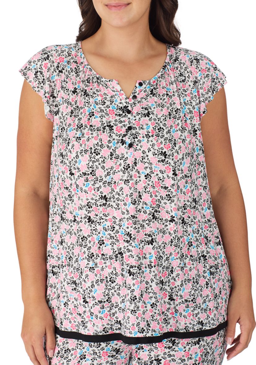 Plus Size Printed Pajama Set