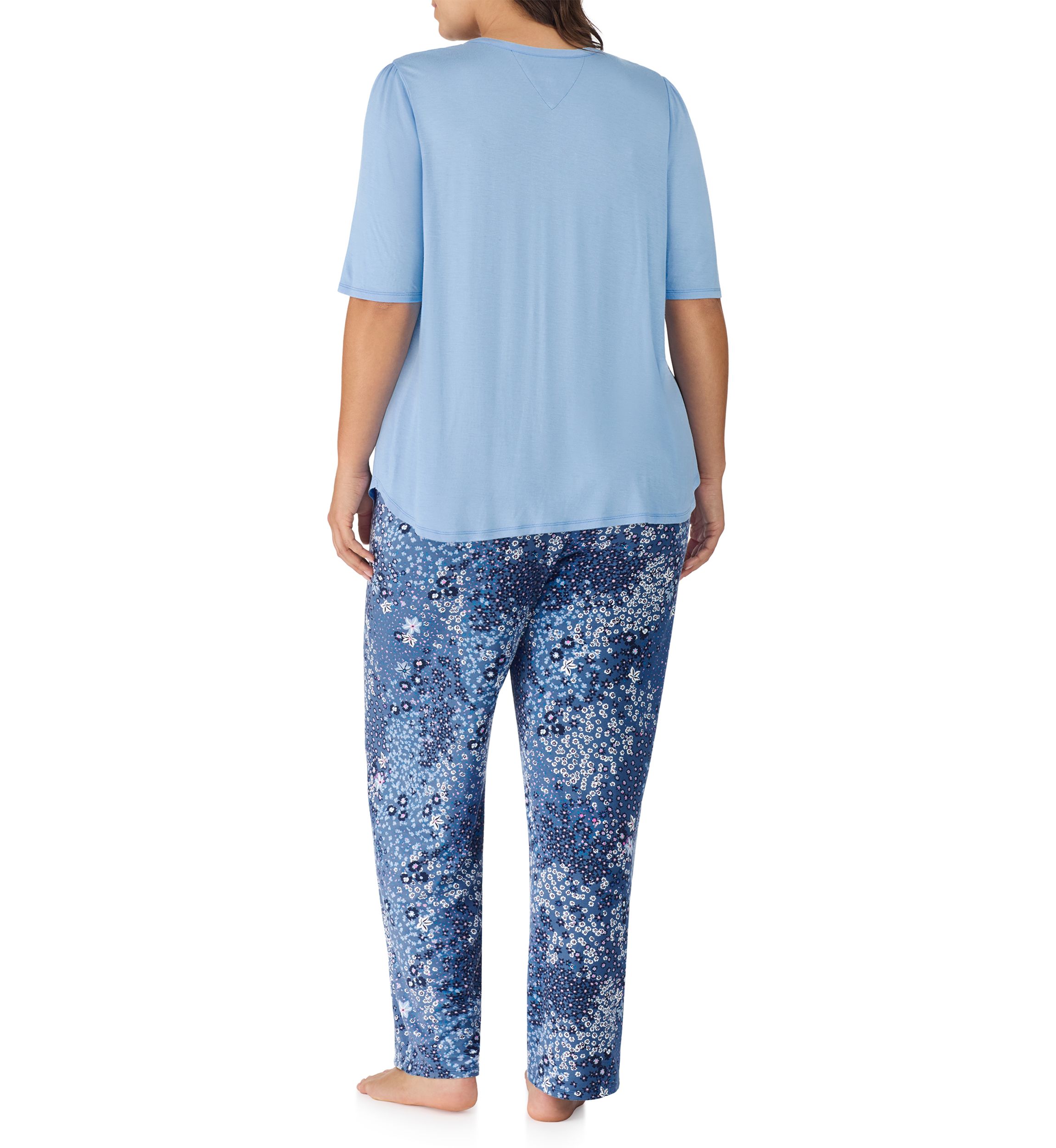Plus Size 3/4 Sleeve Pajama Set