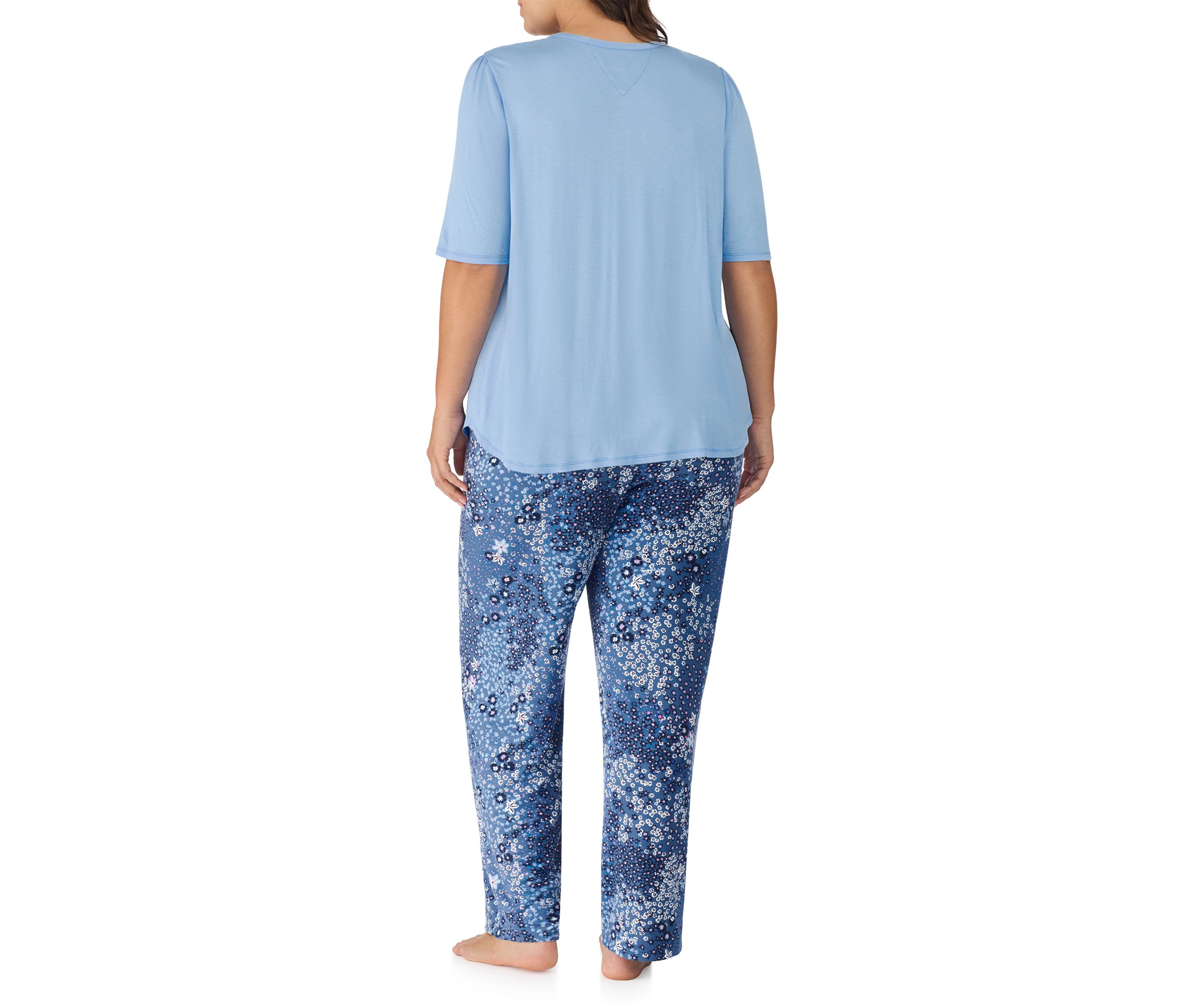 Plus Size 3/4 Sleeve Pajama Set