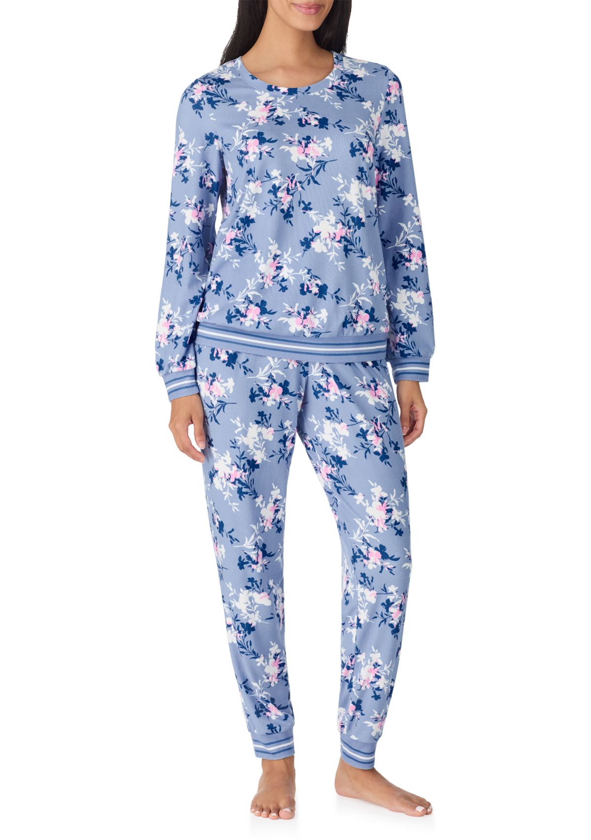 Womens Long Sleeve Jogger Pajama Set