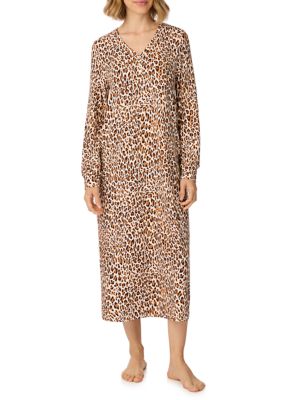 Ellen Tracy Women's Holiday Sweater Knit Long Sleeve Lounger, Brown, XL
