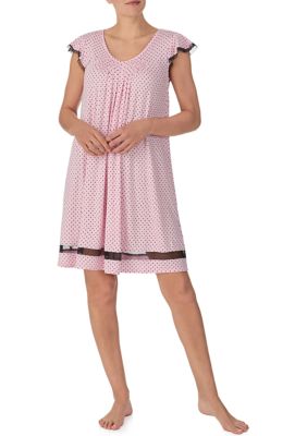 Ellen Tracy Women's Flutter Sleeve Chemise, Large