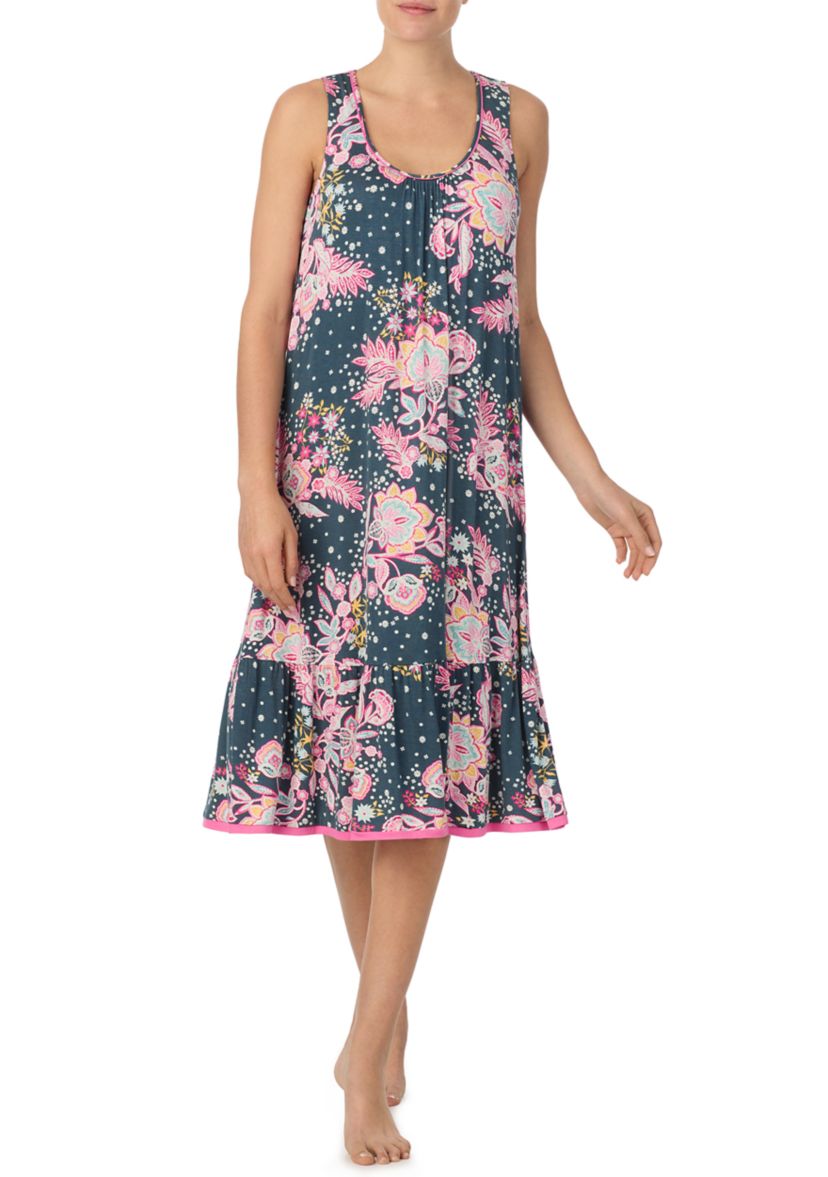 Womens Sleeveless Midi Gown with Soft Bra