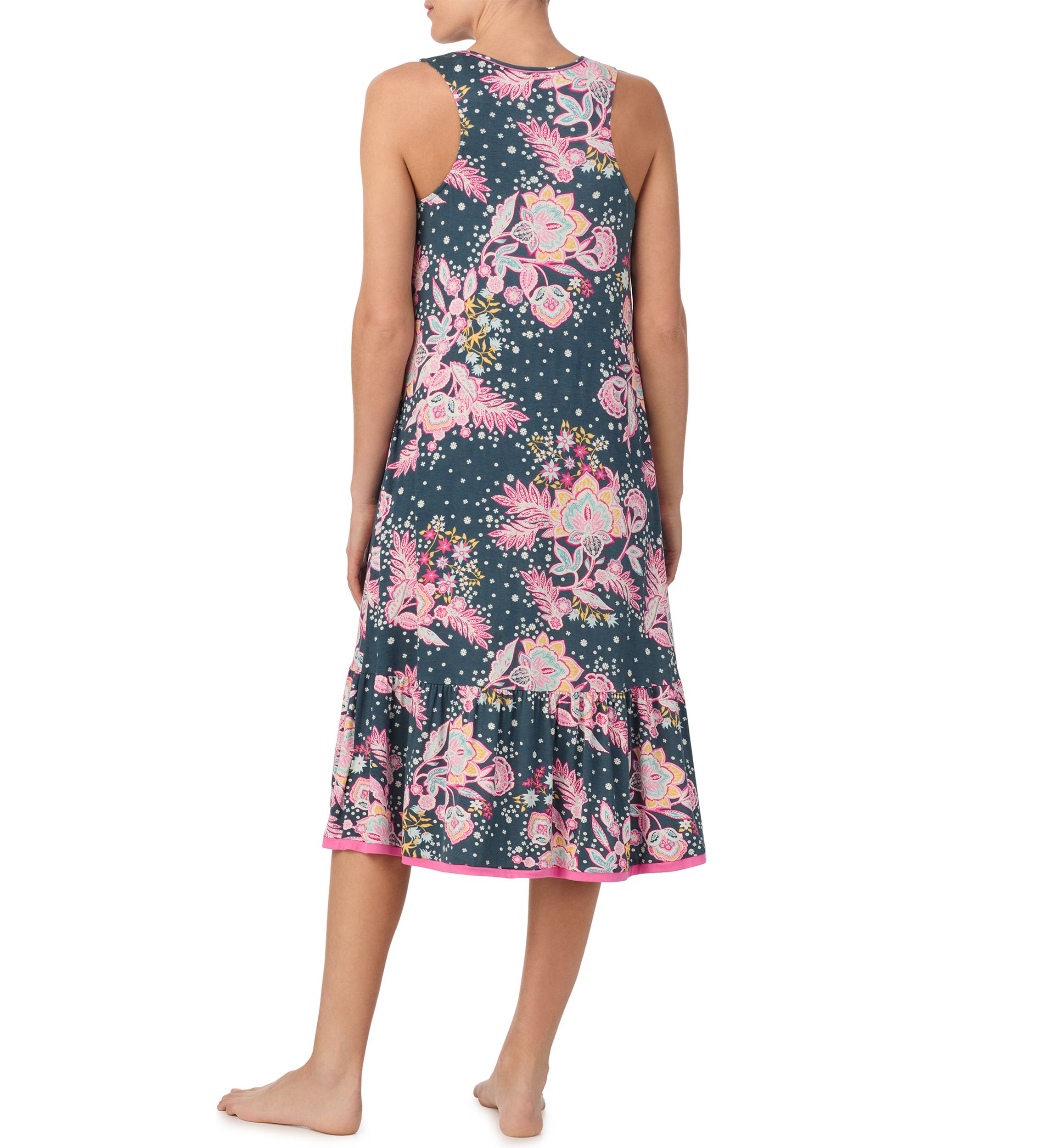 Womens Sleeveless Midi Gown with Soft Bra