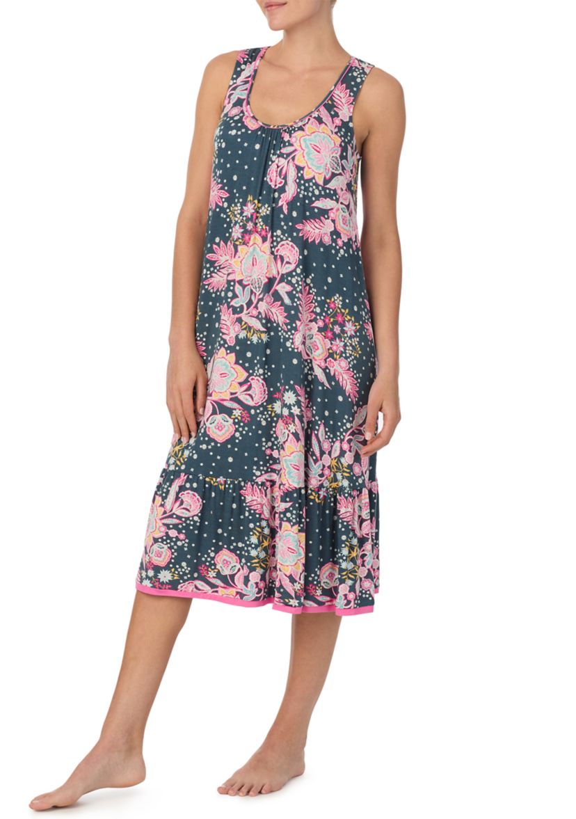 Womens Sleeveless Midi Gown with Soft Bra