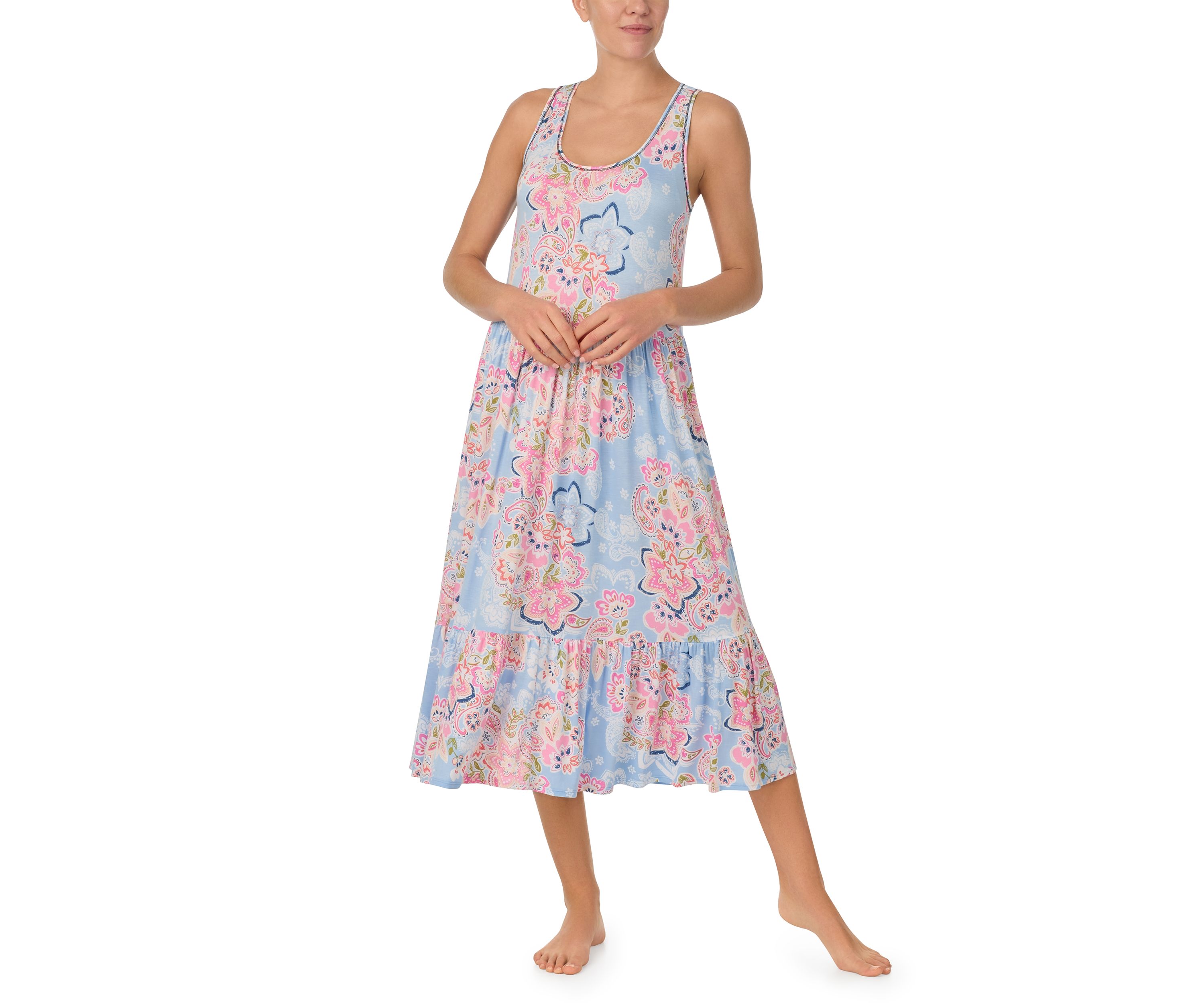 Womens Sleeveless Midi Gown