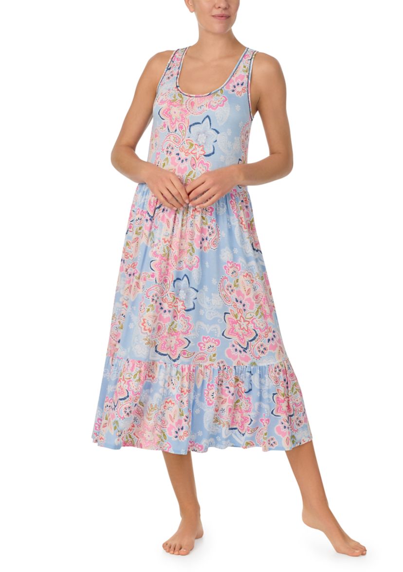 Womens Sleeveless Midi Gown