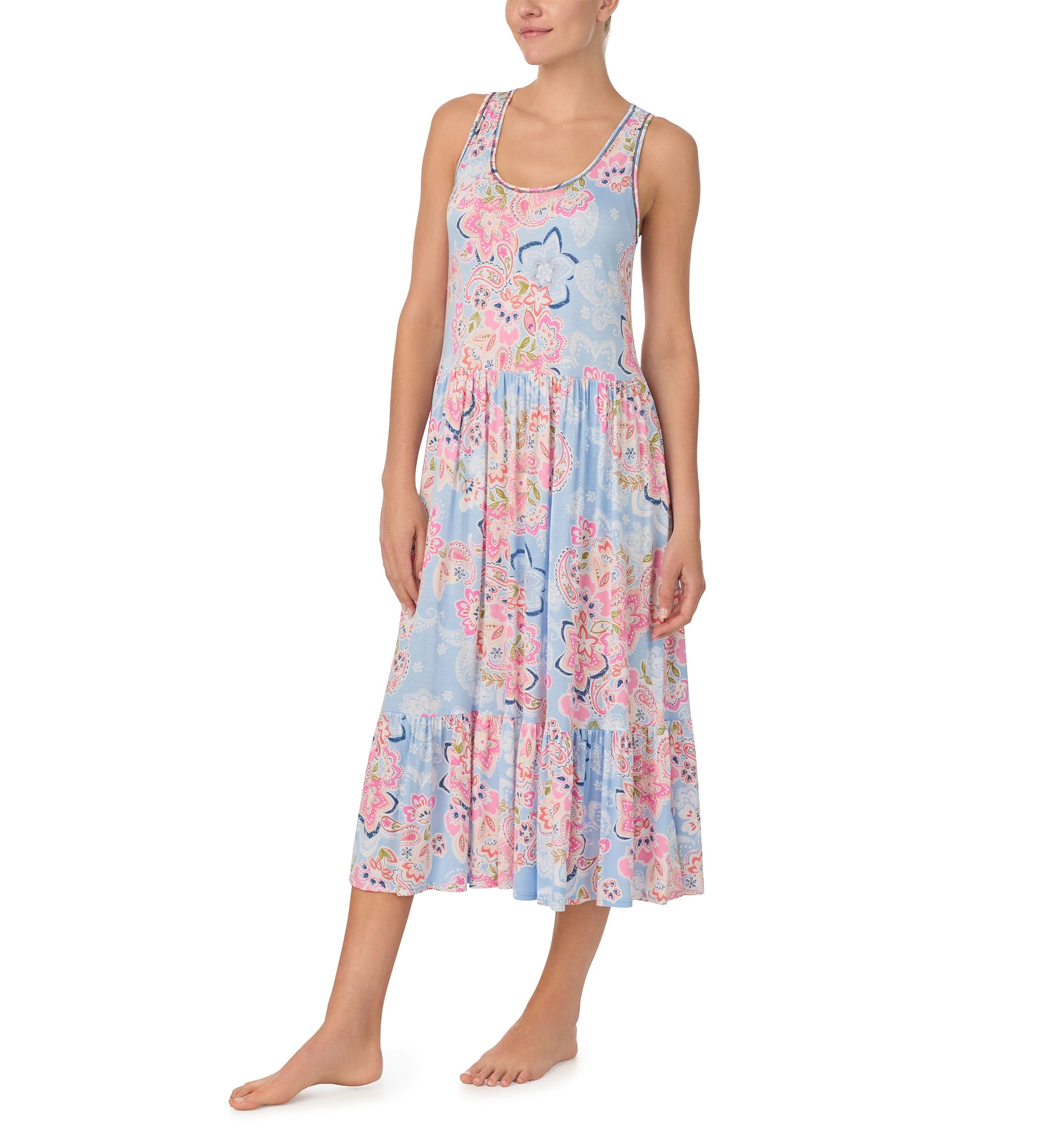 Womens Sleeveless Midi Gown