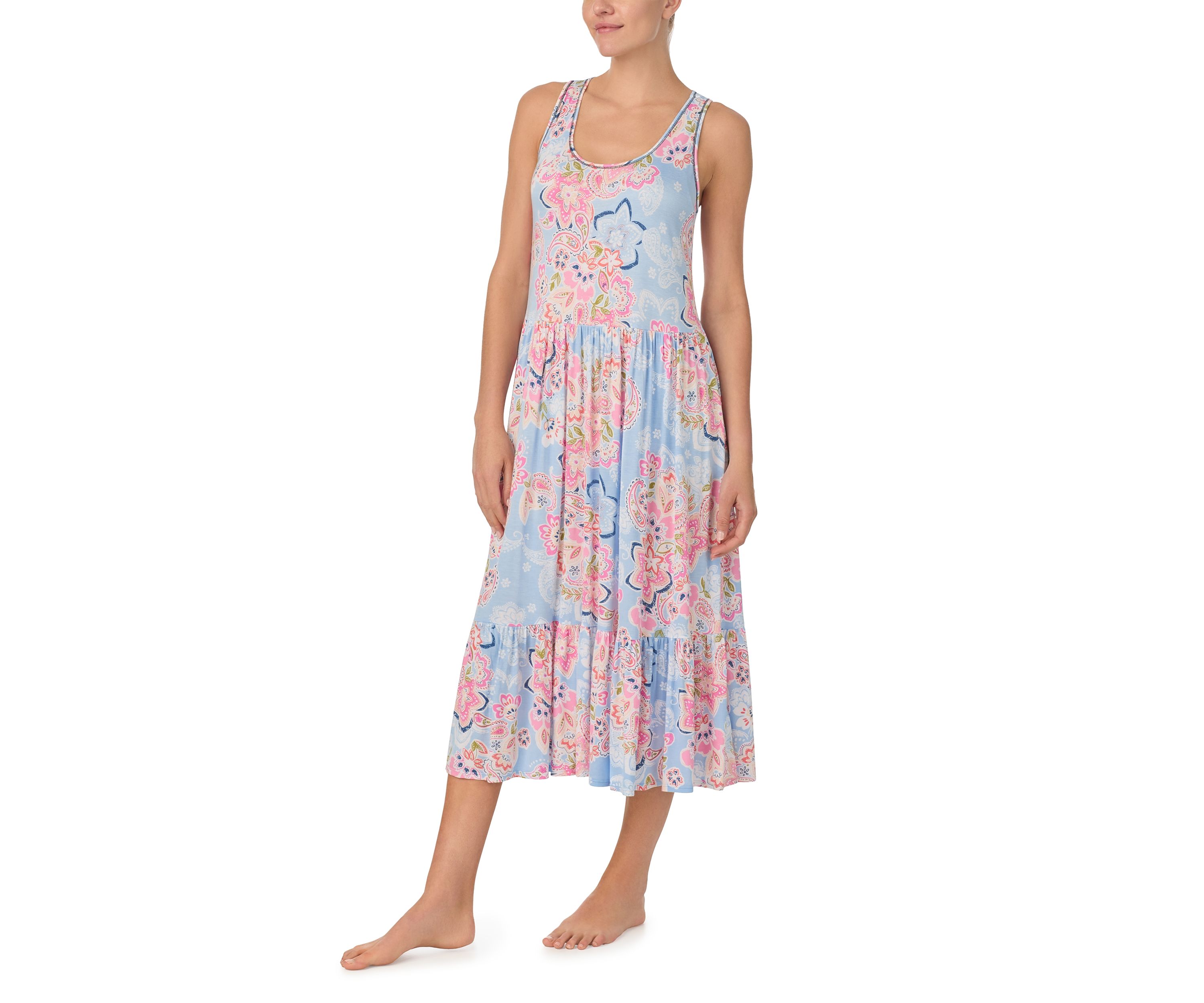 Womens Sleeveless Midi Gown