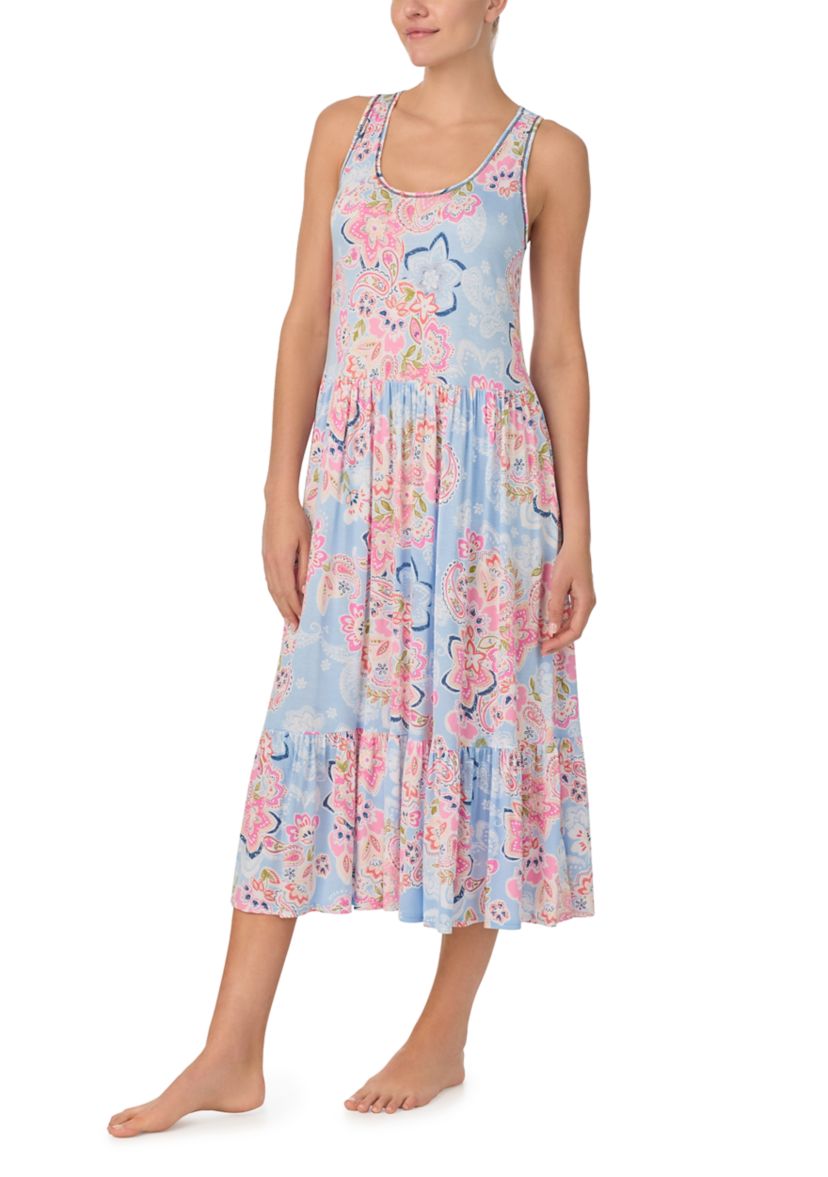 Womens Sleeveless Midi Gown
