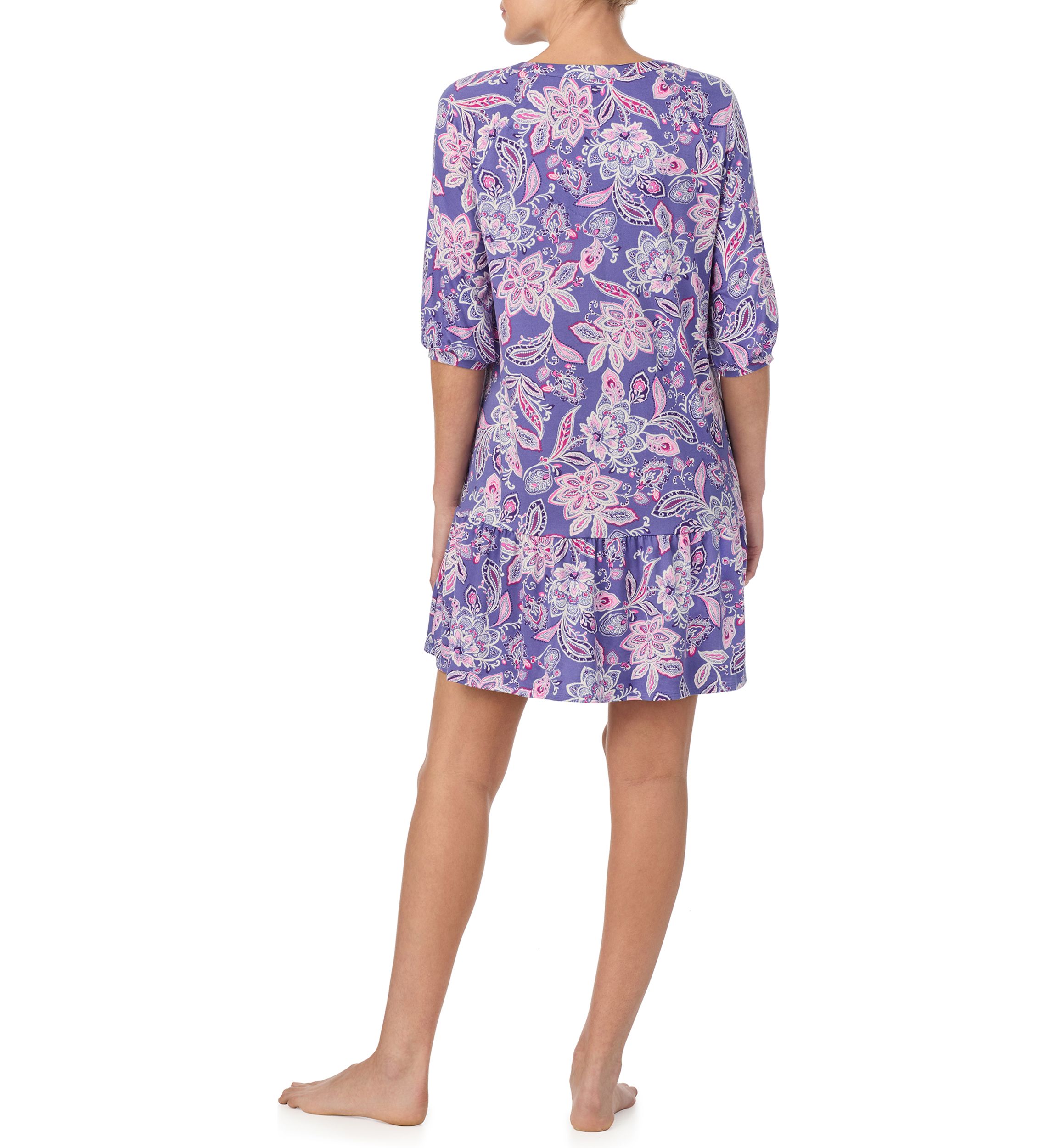3/4 Sleeve Printed Sleep Tunic 