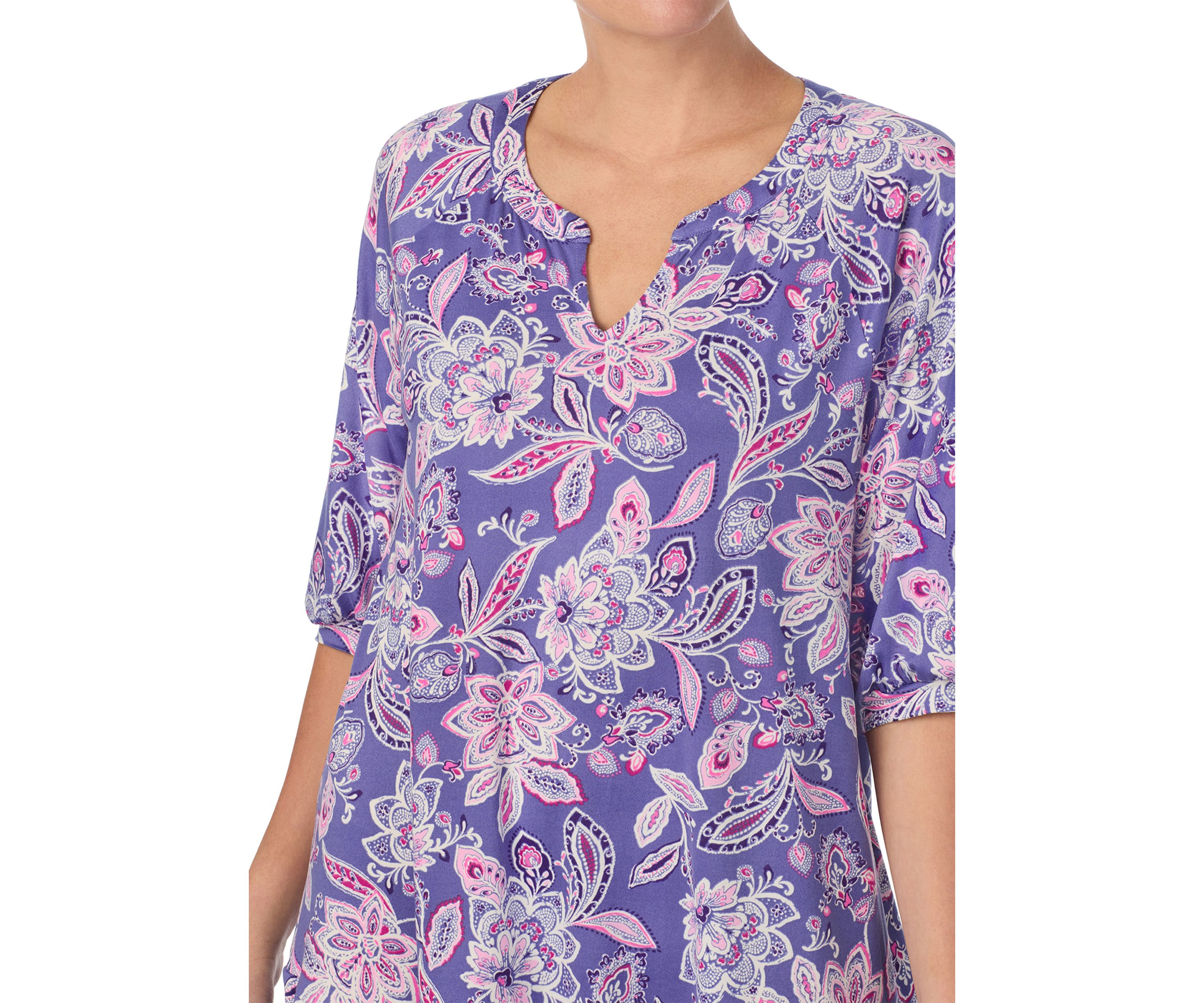 3/4 Sleeve Printed Sleep Tunic 