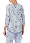 Paisley 3/4 Sleeve Pajama Top 