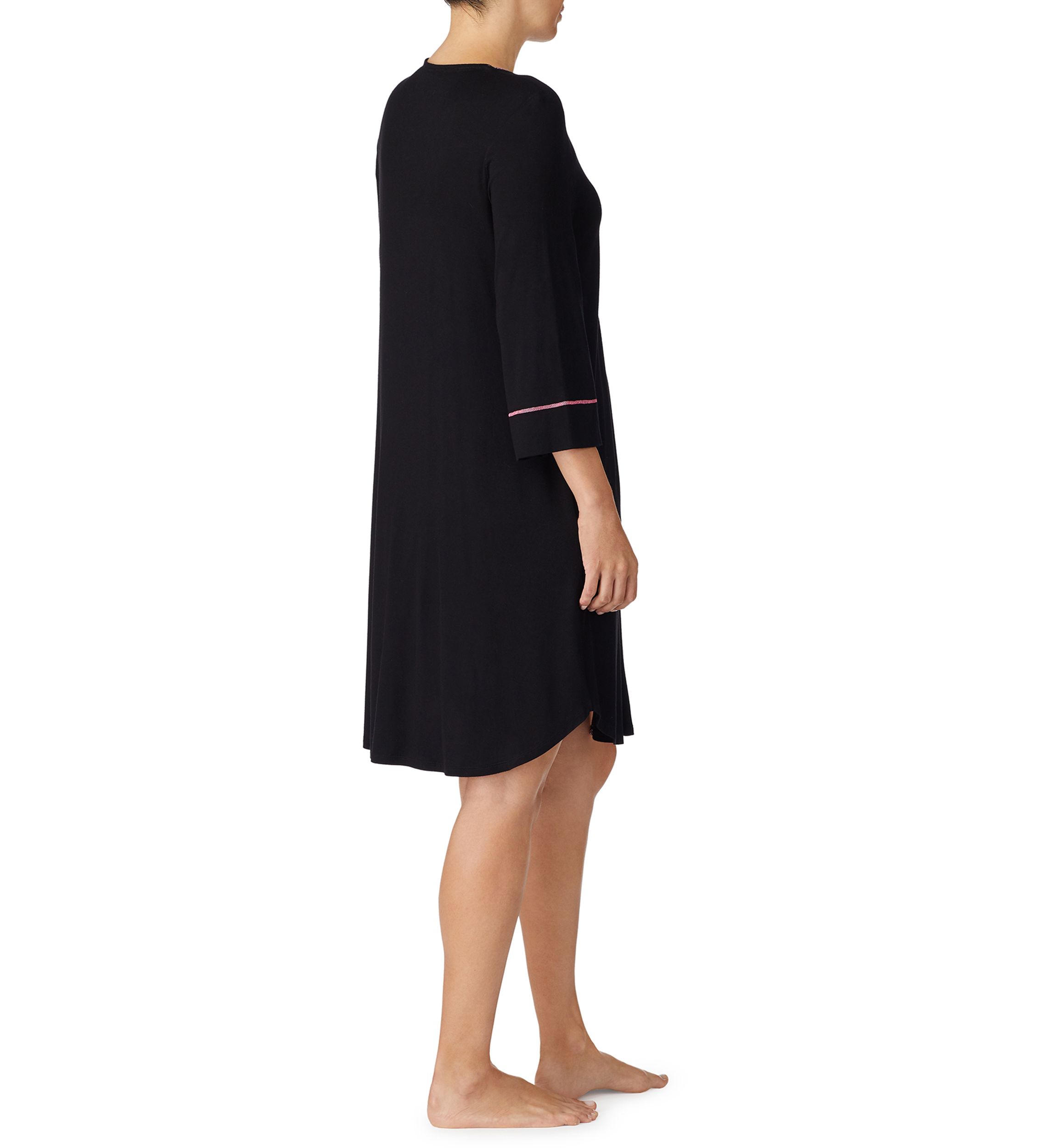 3/4 Sleeve Short Zip Robe