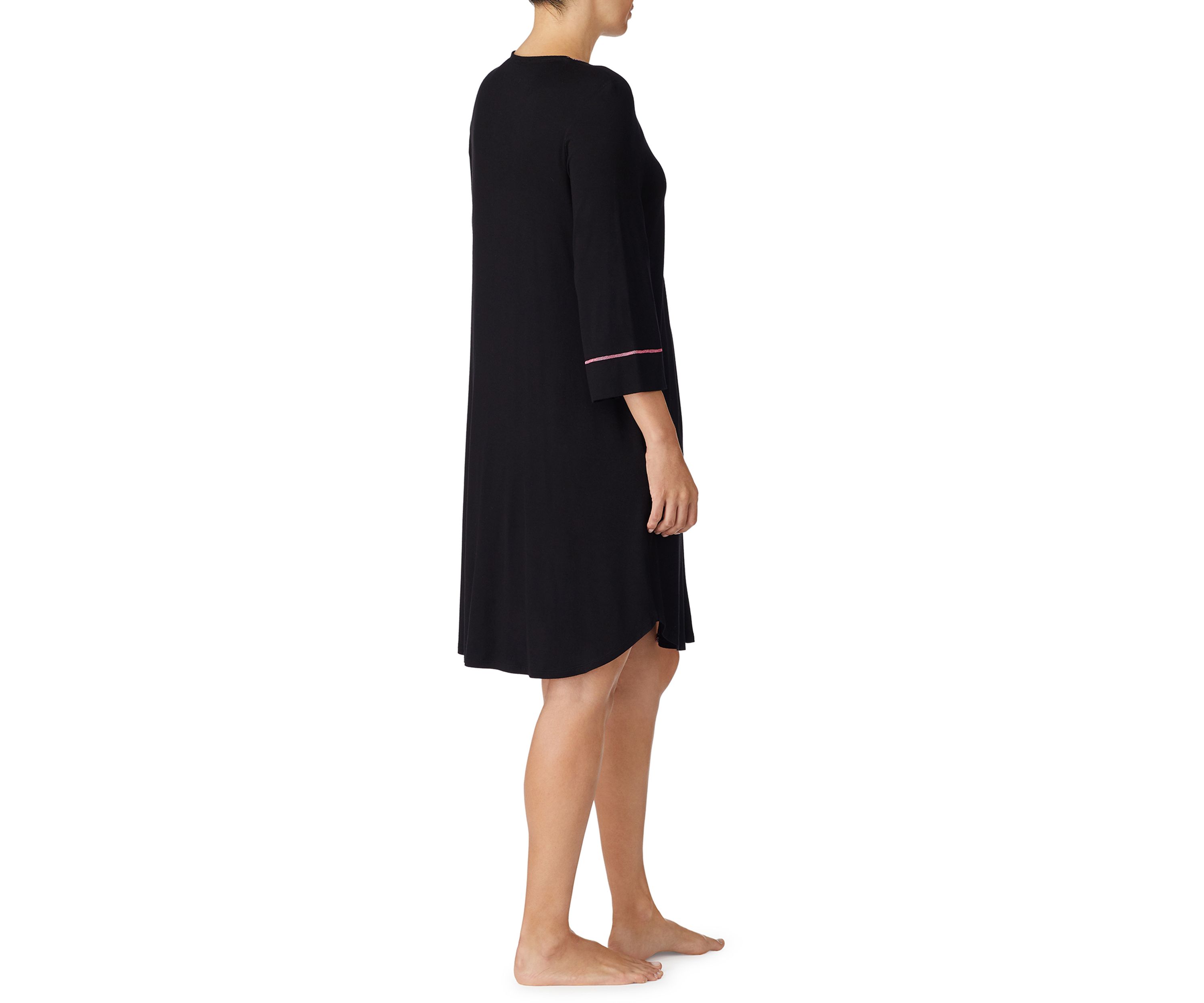 3/4 Sleeve Short Zip Robe