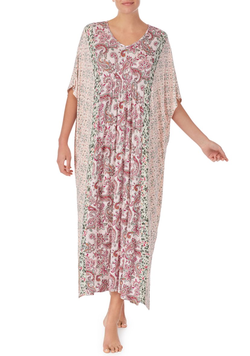 Short Sleeve Floral Caftan