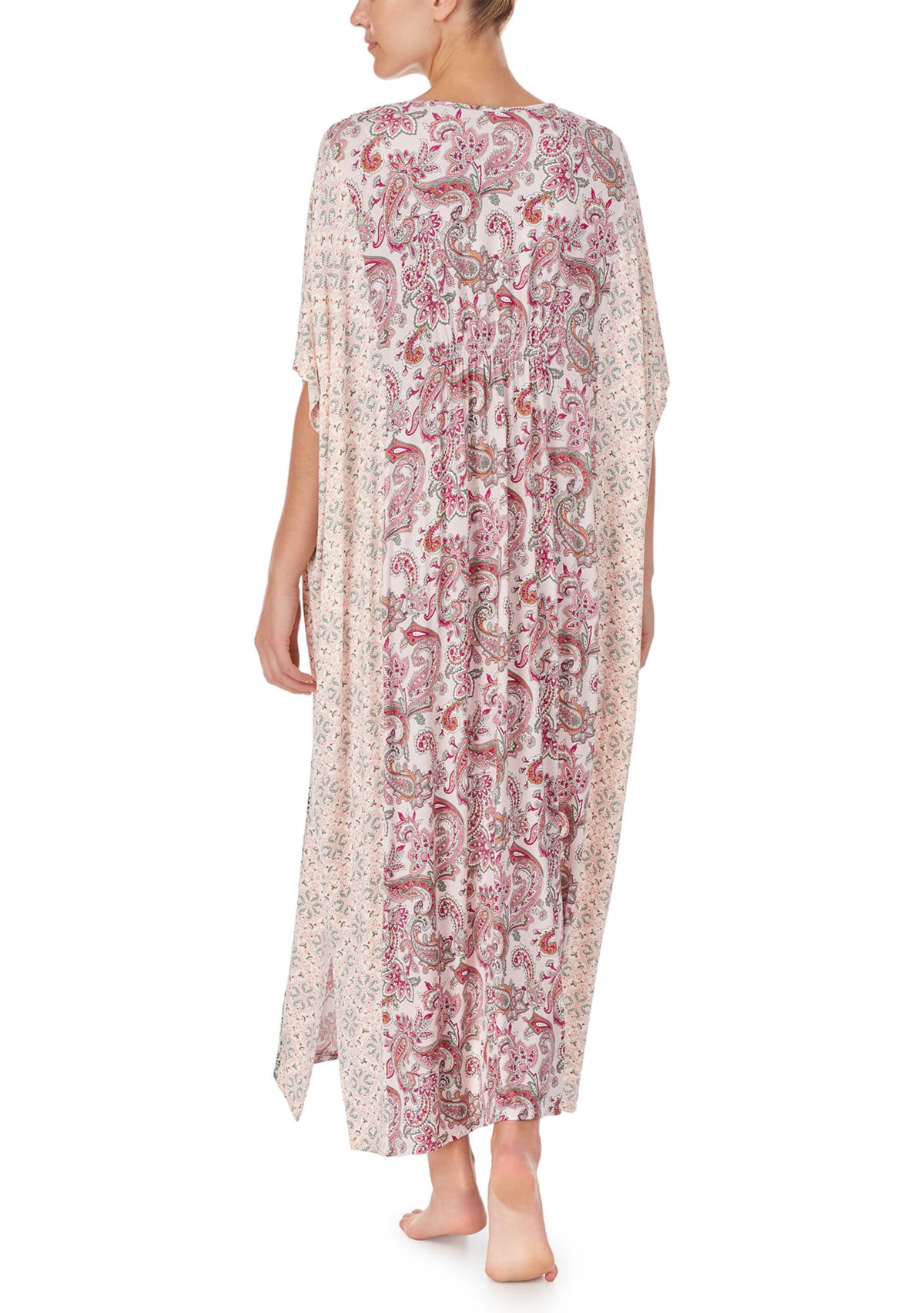 Short Sleeve Floral Caftan