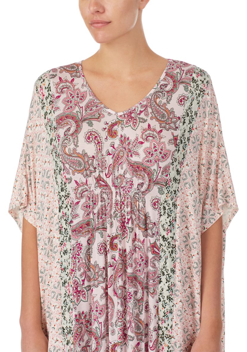 Short Sleeve Floral Caftan