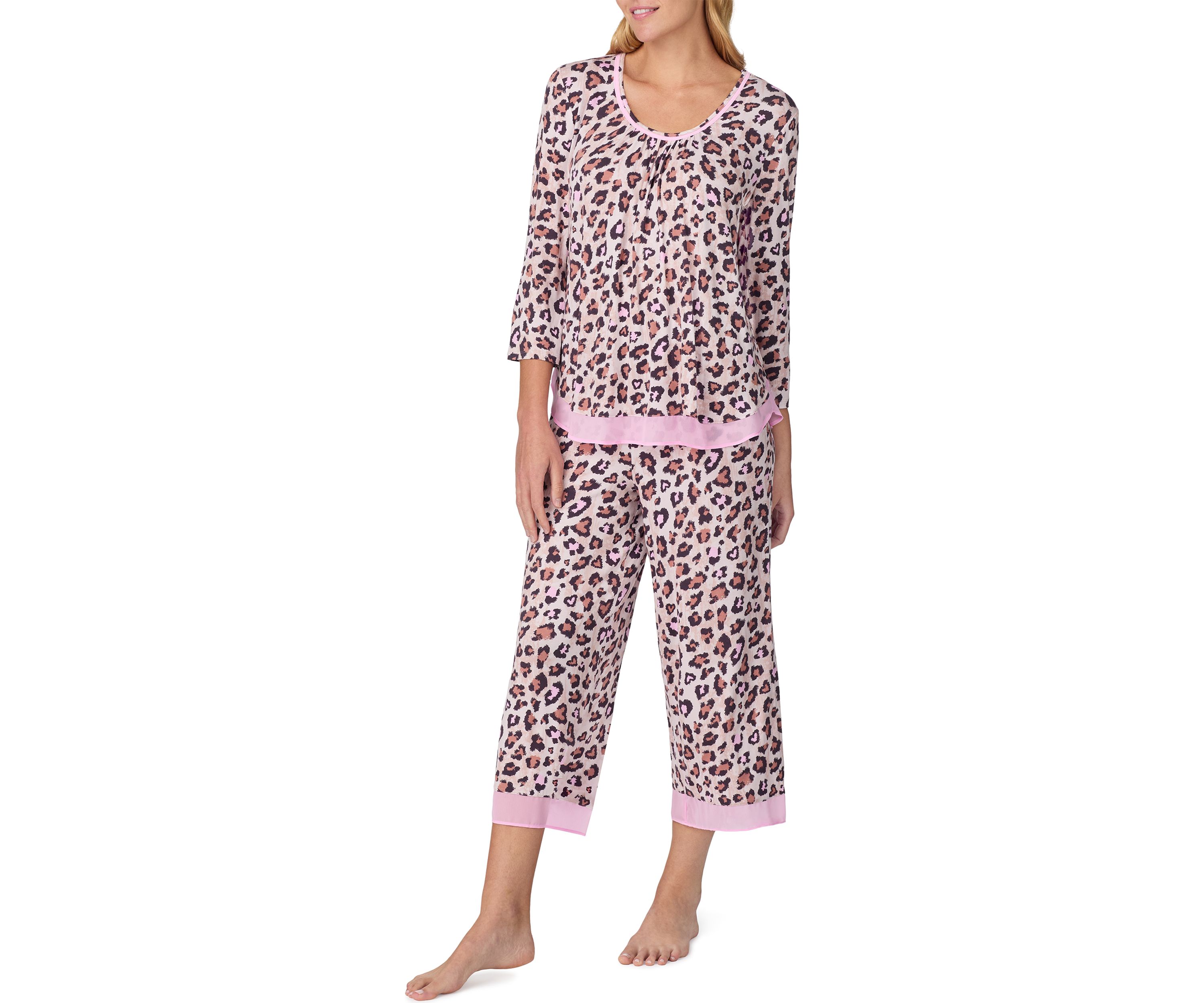 Womens 3/4 Sleeve Pajama Set