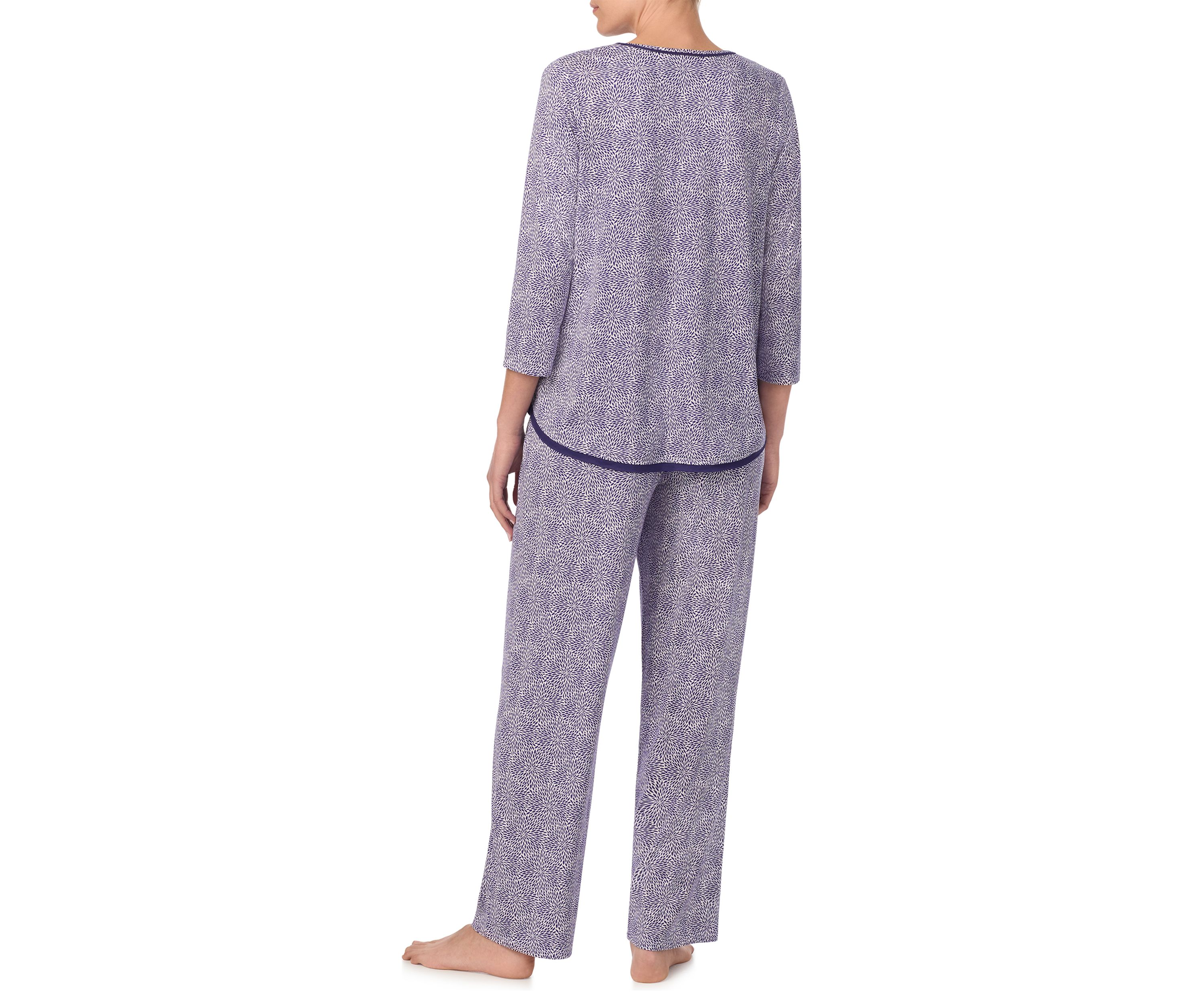 3/4 Sleeve Keyhole Shirt and Pants Set 