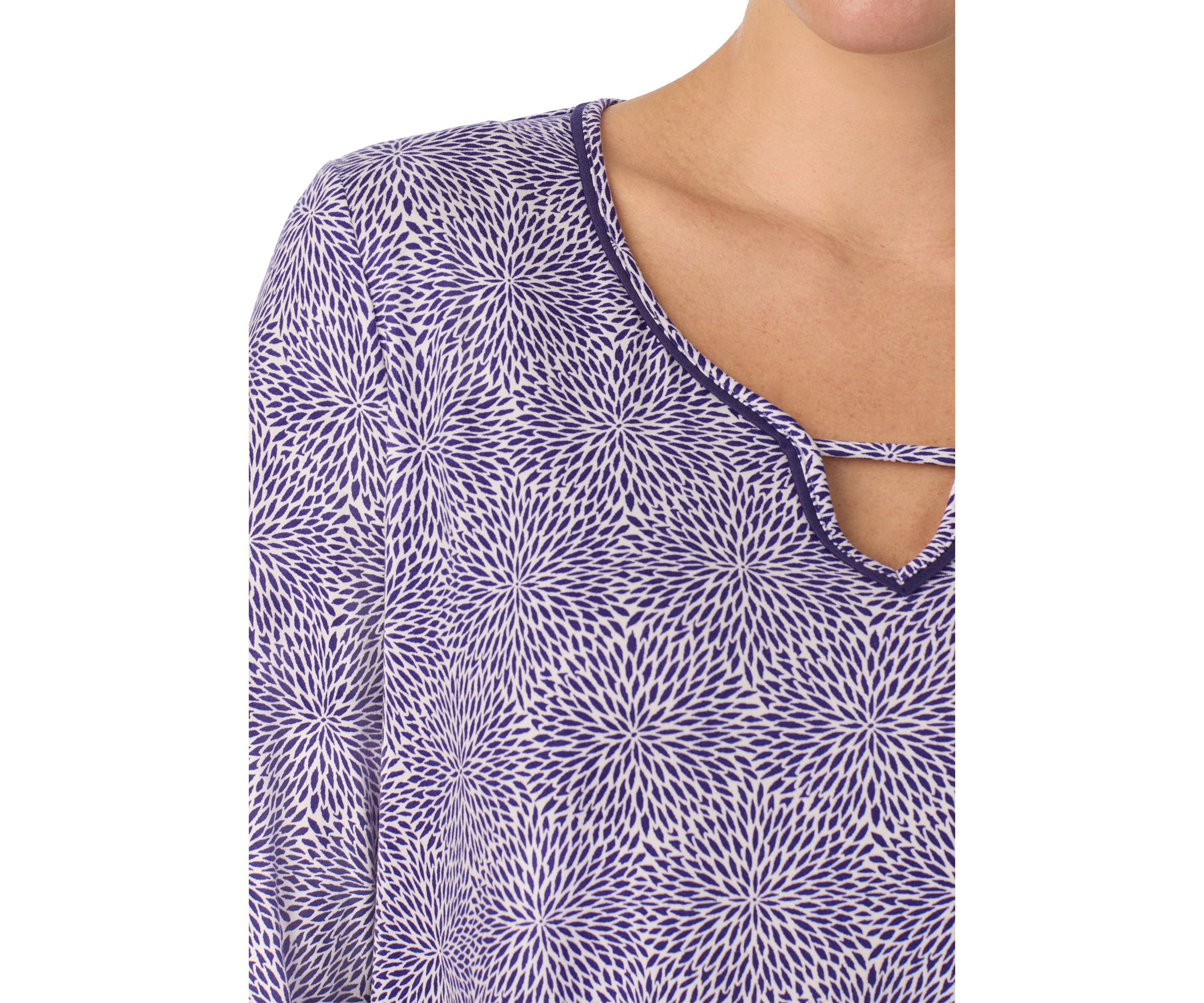 3/4 Sleeve Keyhole Shirt and Pants Set 