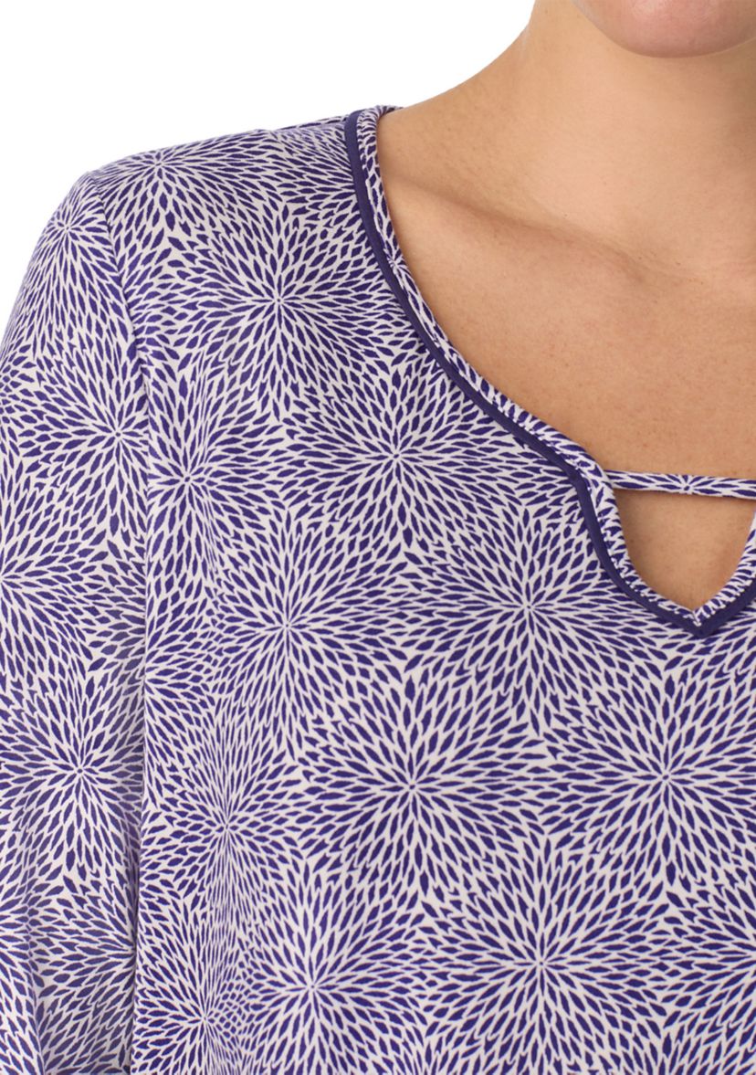 3/4 Sleeve Keyhole Shirt and Pants Set 