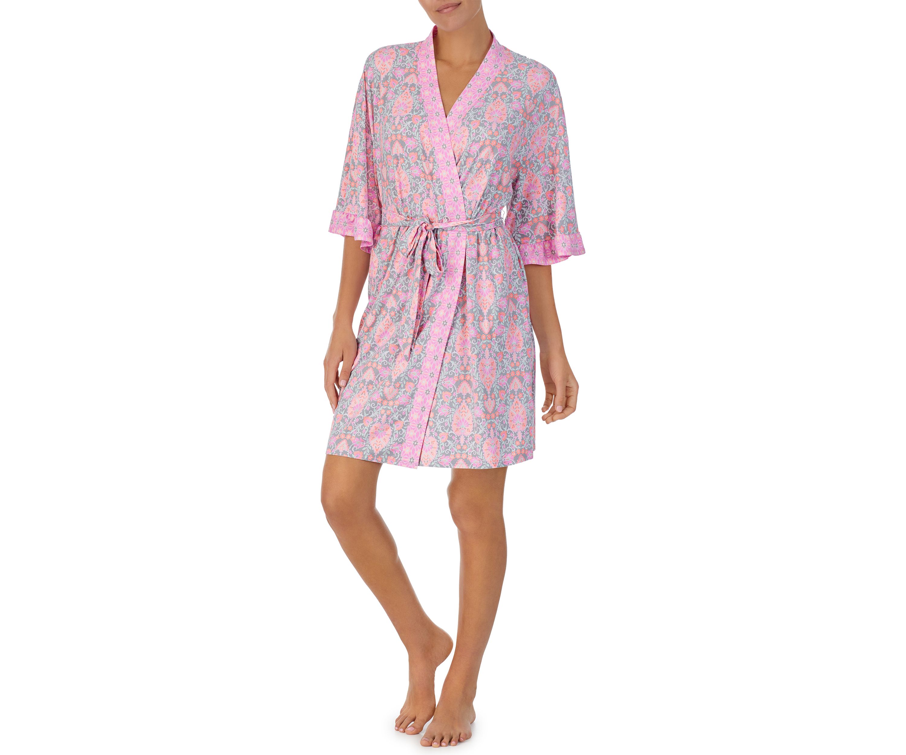 Floral Wrap Robe