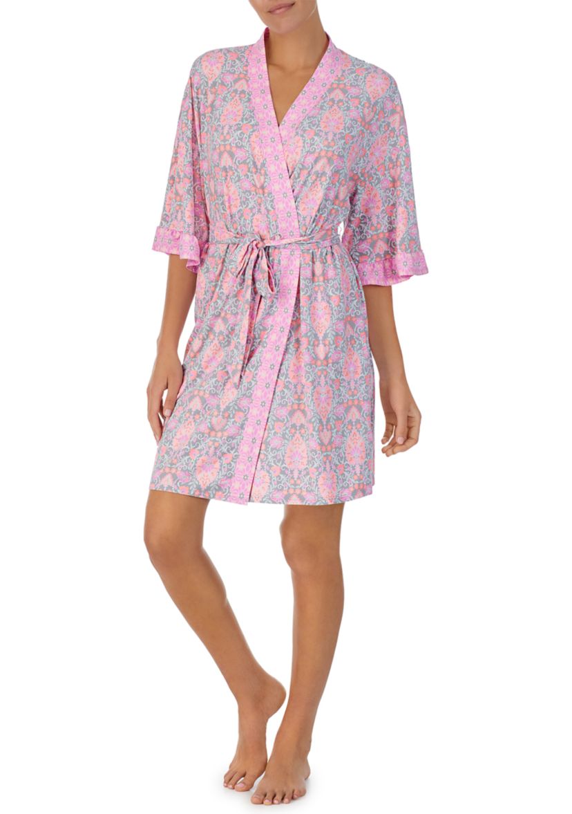 Floral Wrap Robe