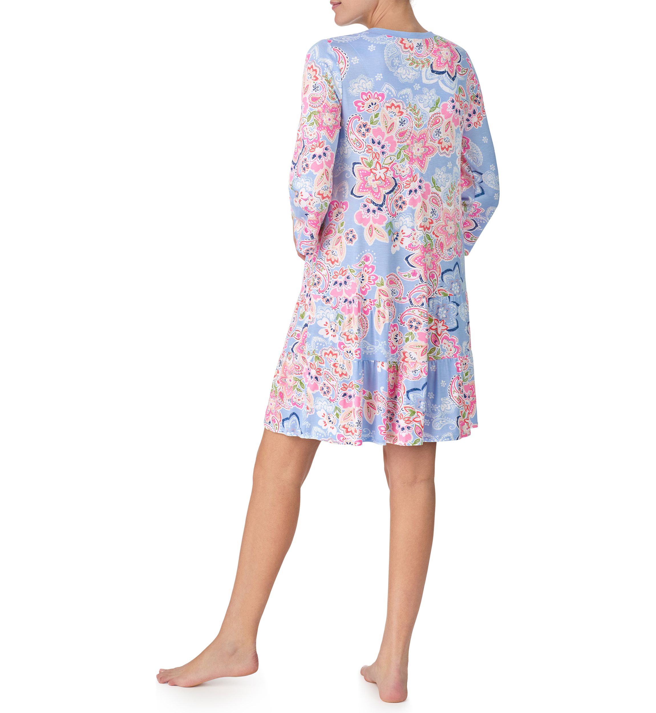 Womens 3/4 Sleeve Tunic Nightgown