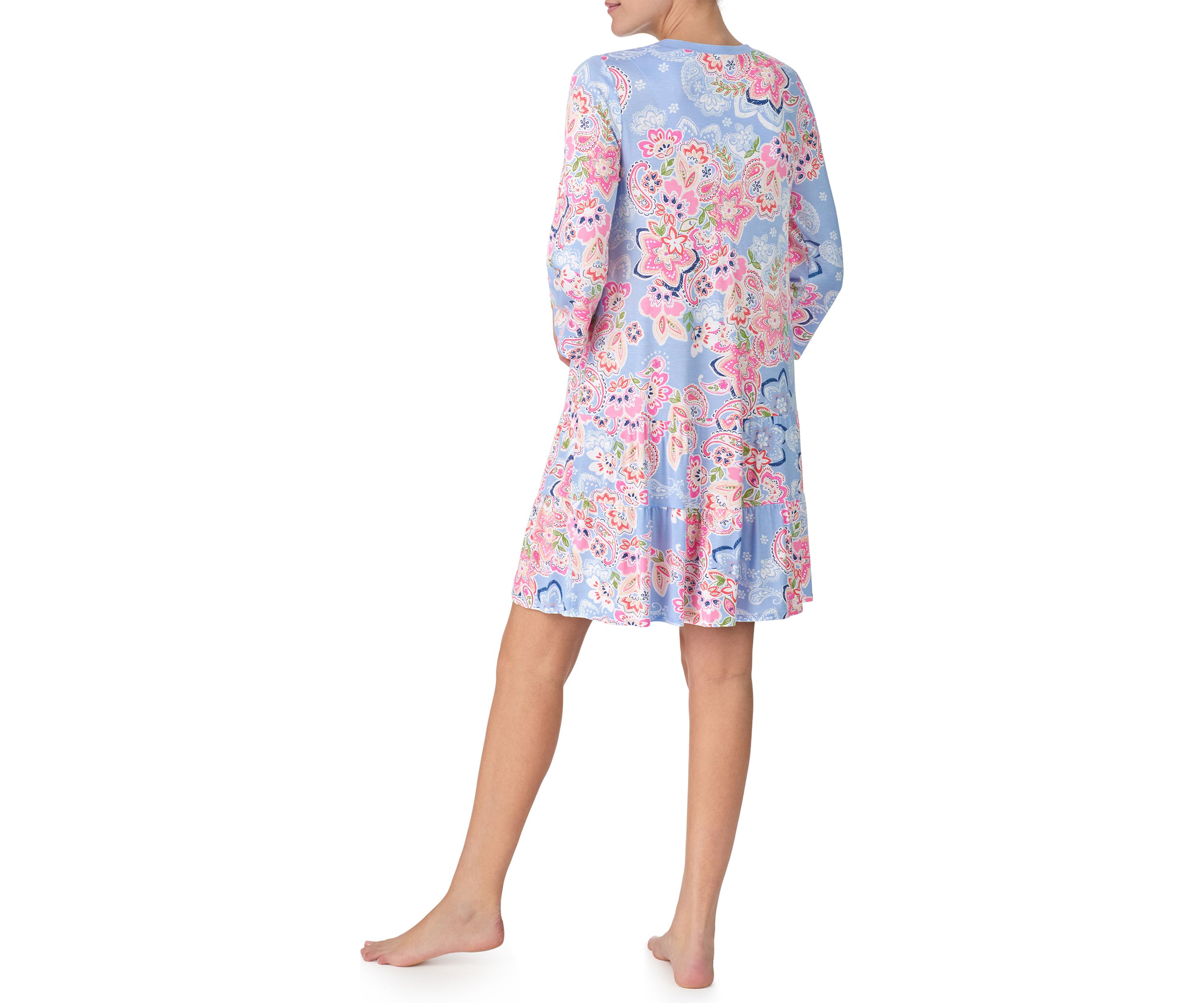 Womens 3/4 Sleeve Tunic Nightgown