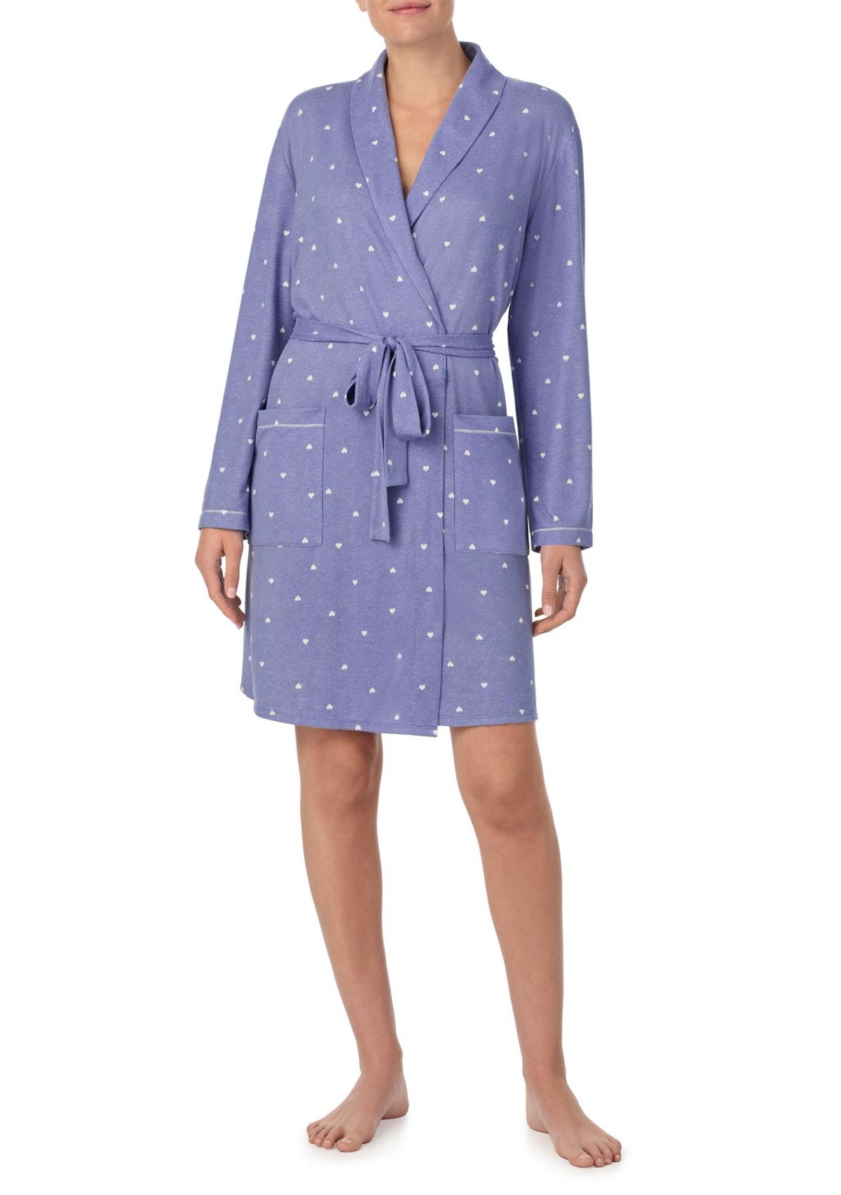 Sweater Knit Short Rap Robe