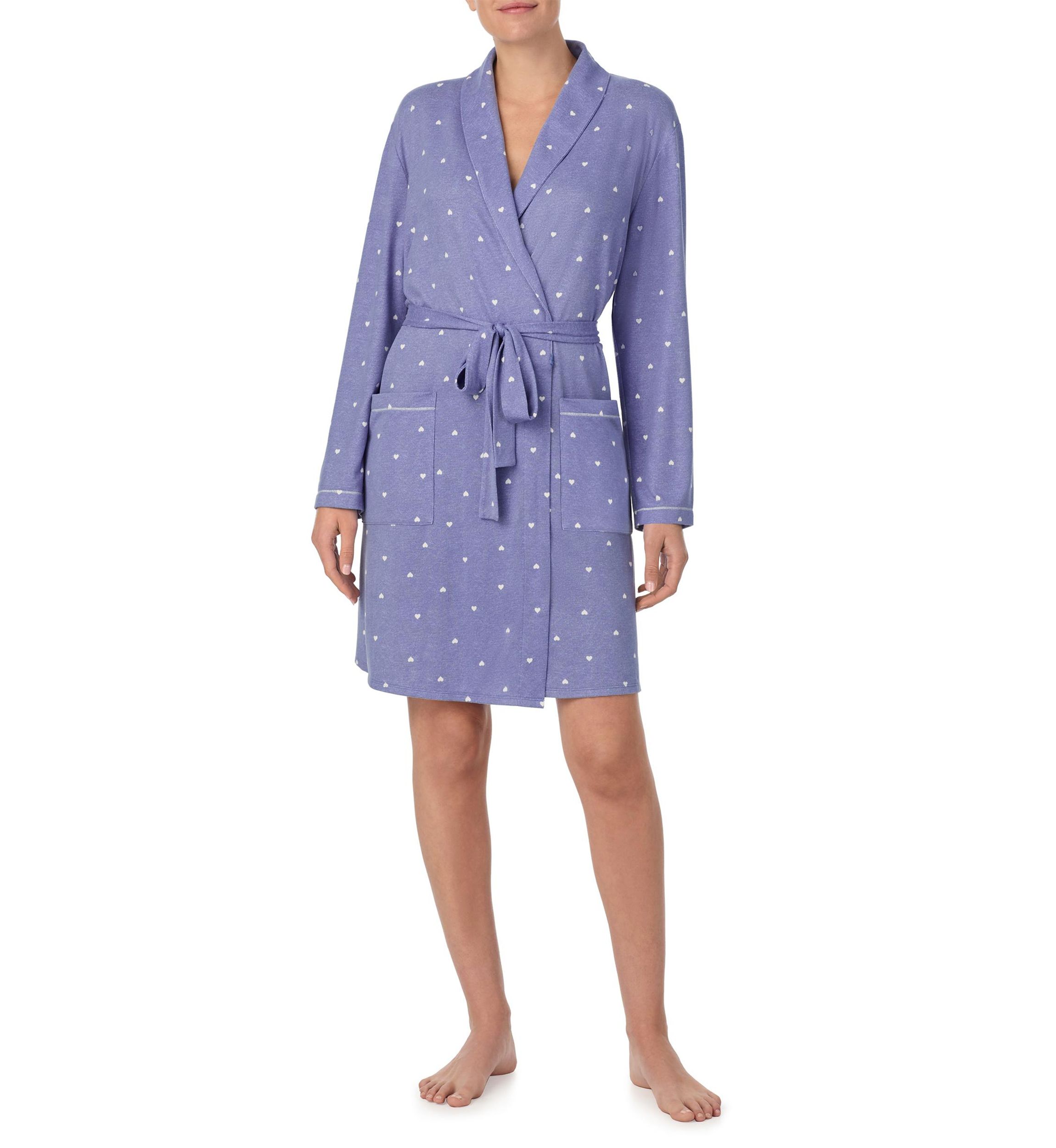 Sweater Knit Short Rap Robe