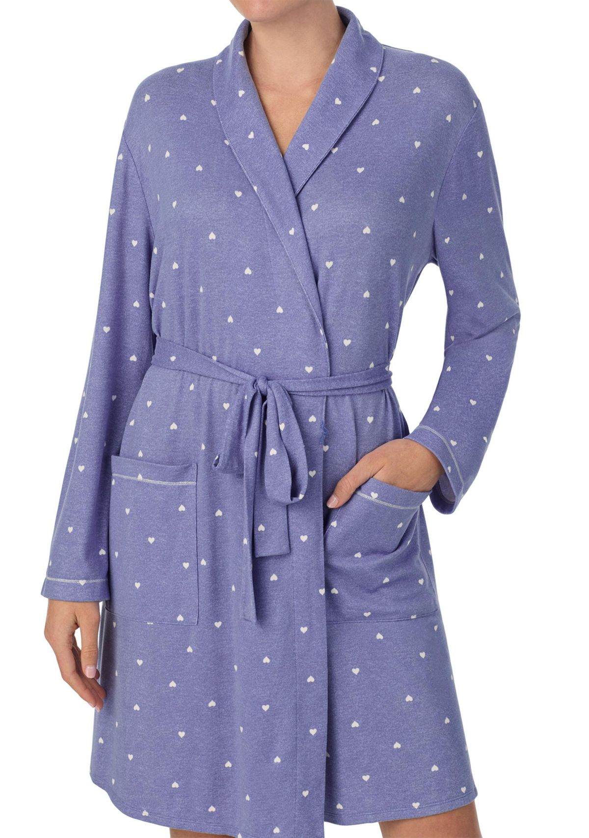 Sweater Knit Short Rap Robe