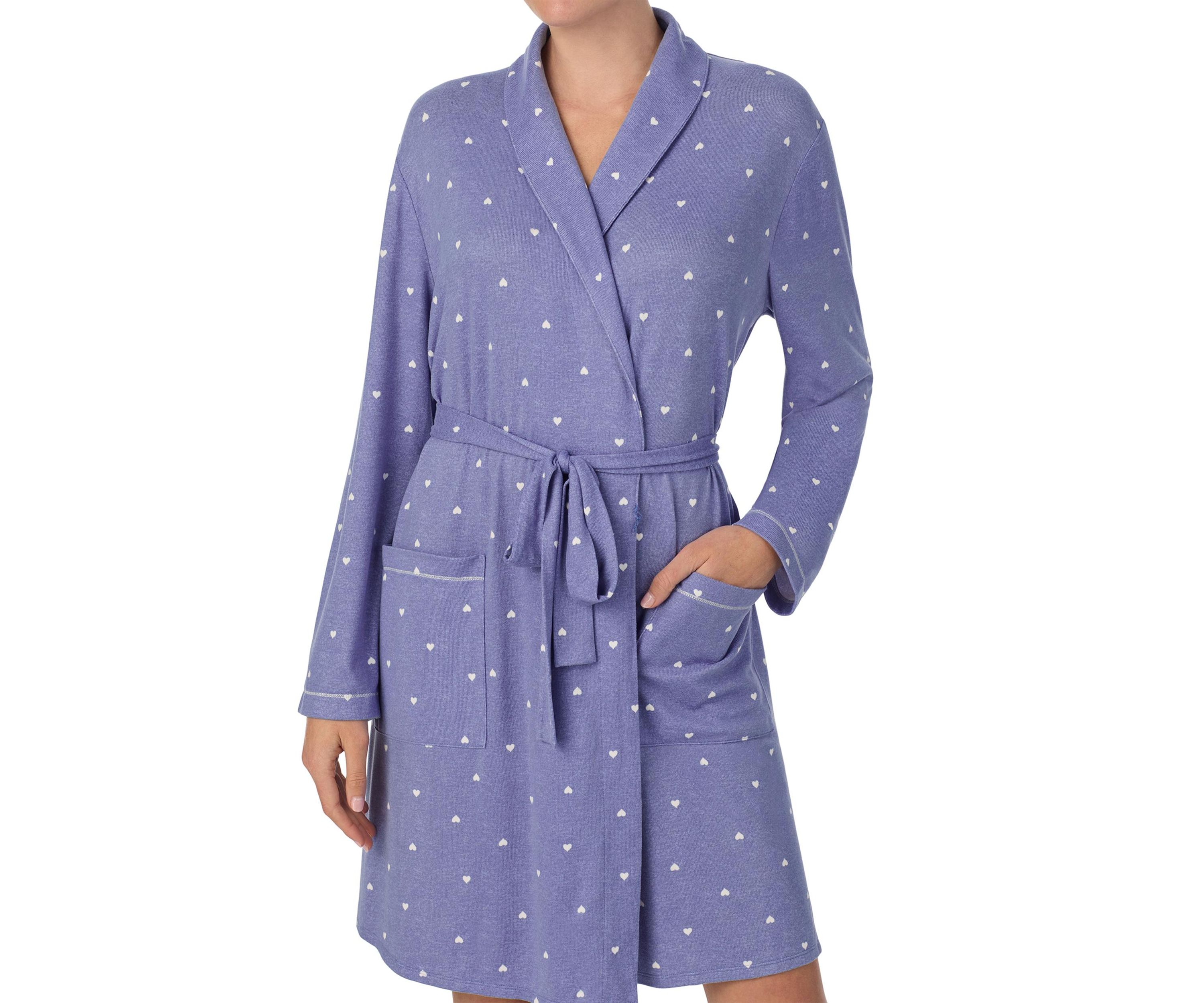 Sweater Knit Short Rap Robe