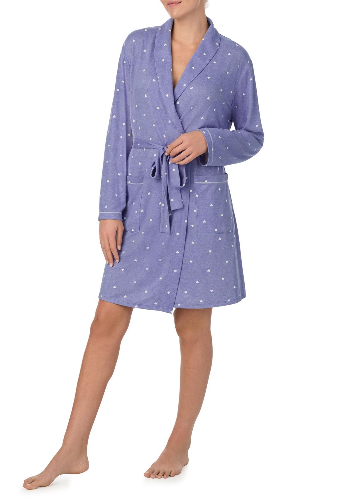 Sweater Knit Short Rap Robe