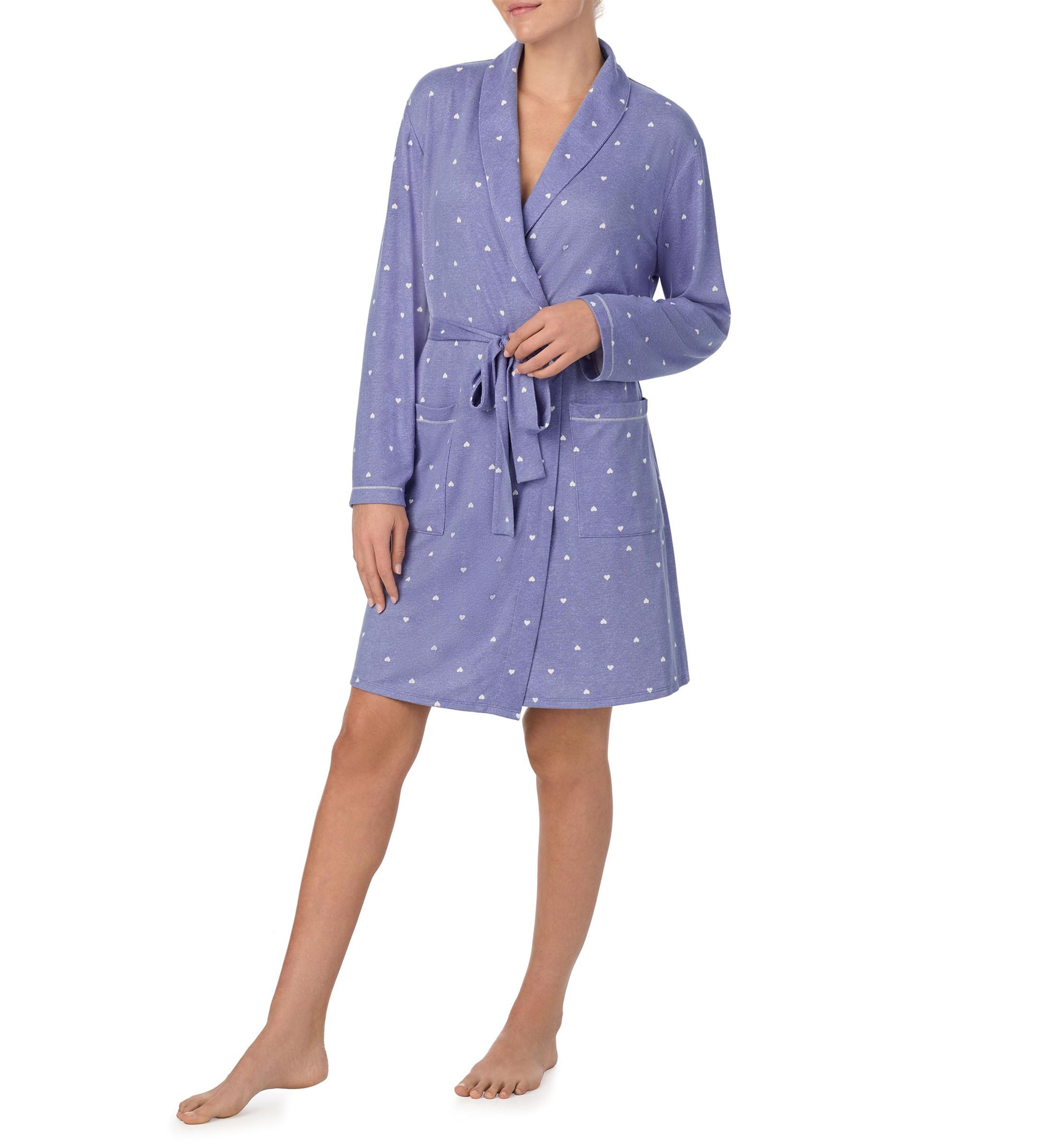 Sweater Knit Short Rap Robe