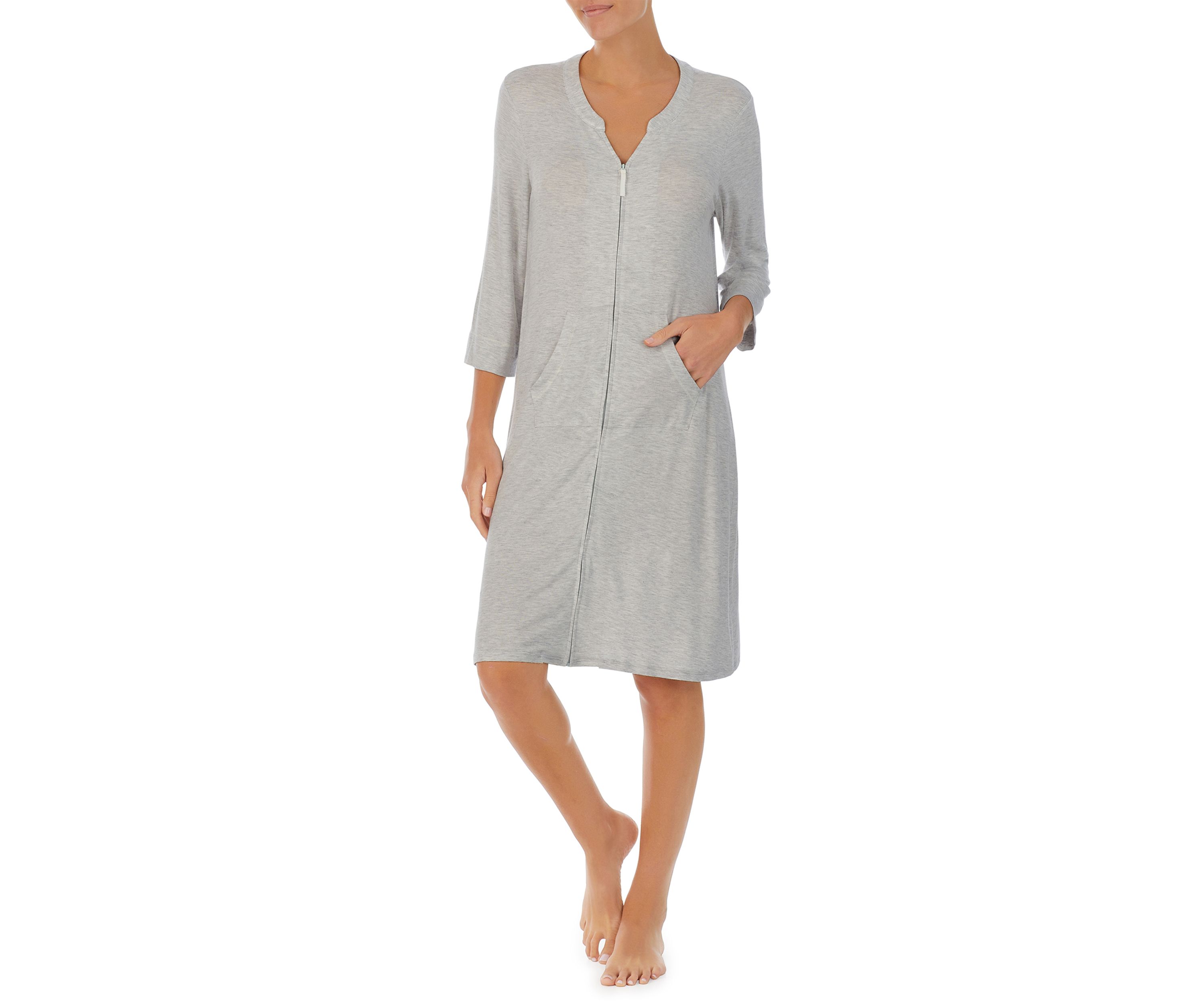 3/4 Sleeve Zip Robe 