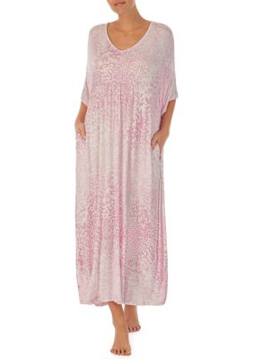 Ellen Tracy Zip-Front Caftan Nightgown - Macy's