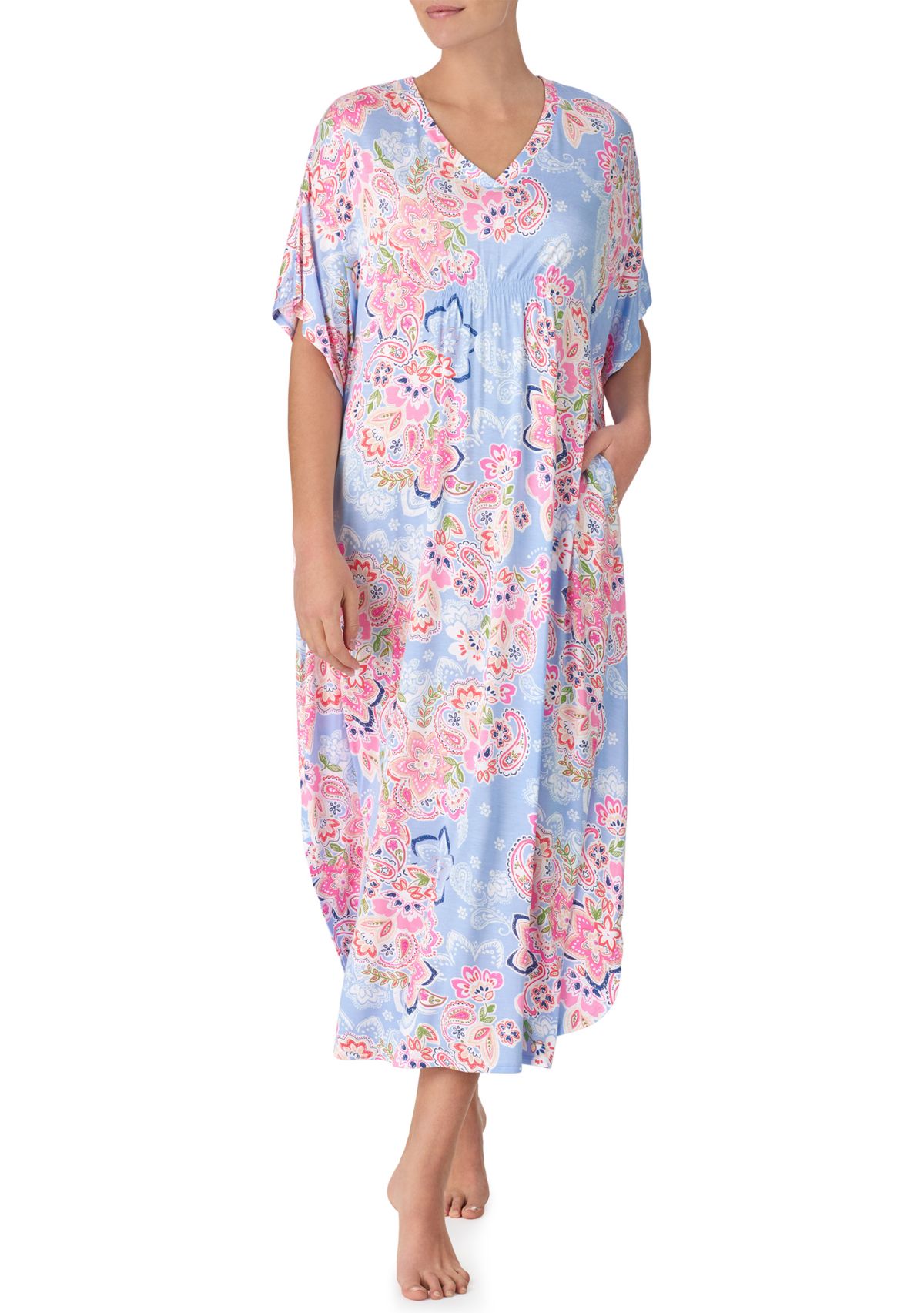 Womens Short Sleeve Long Caftan