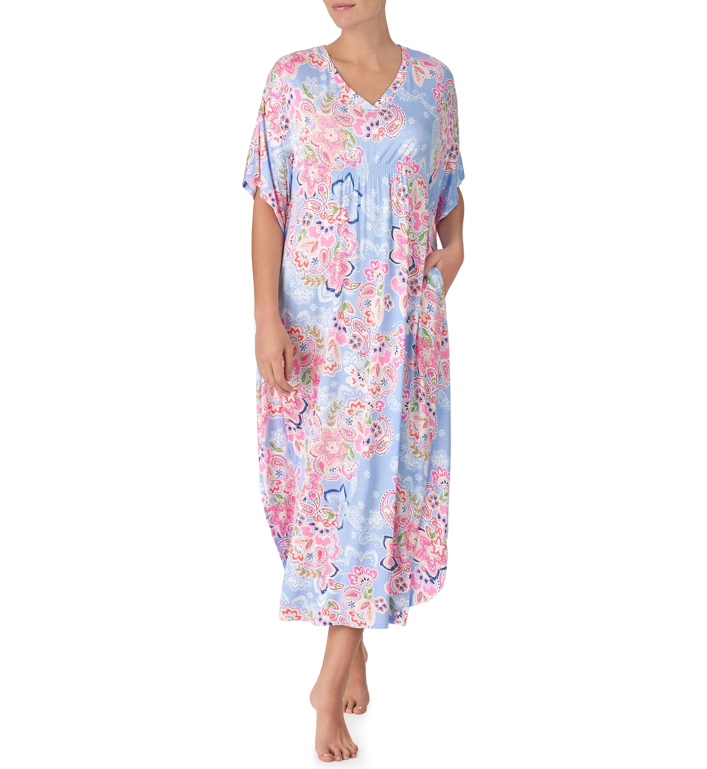 Womens Short Sleeve Long Caftan