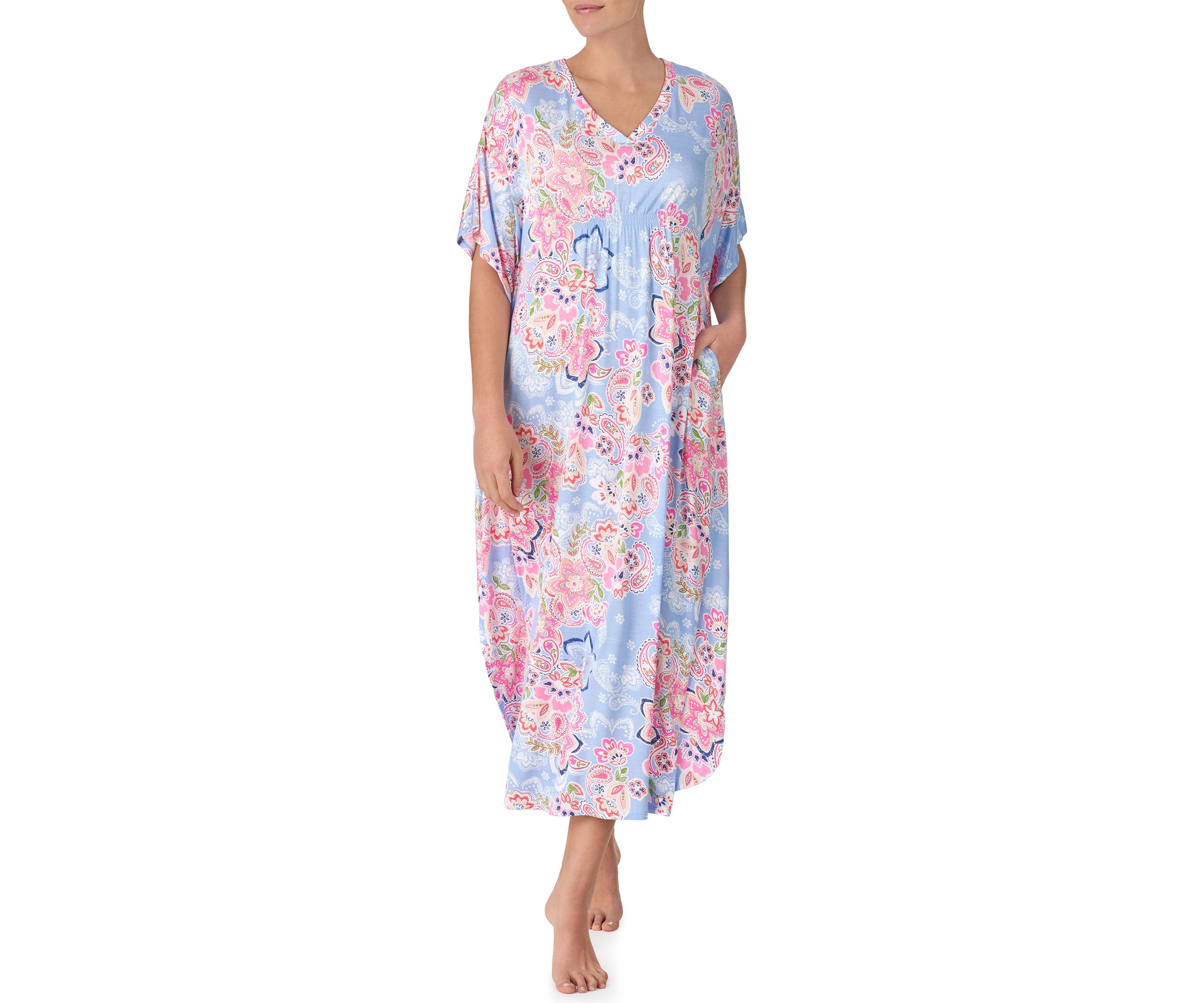 Womens Short Sleeve Long Caftan
